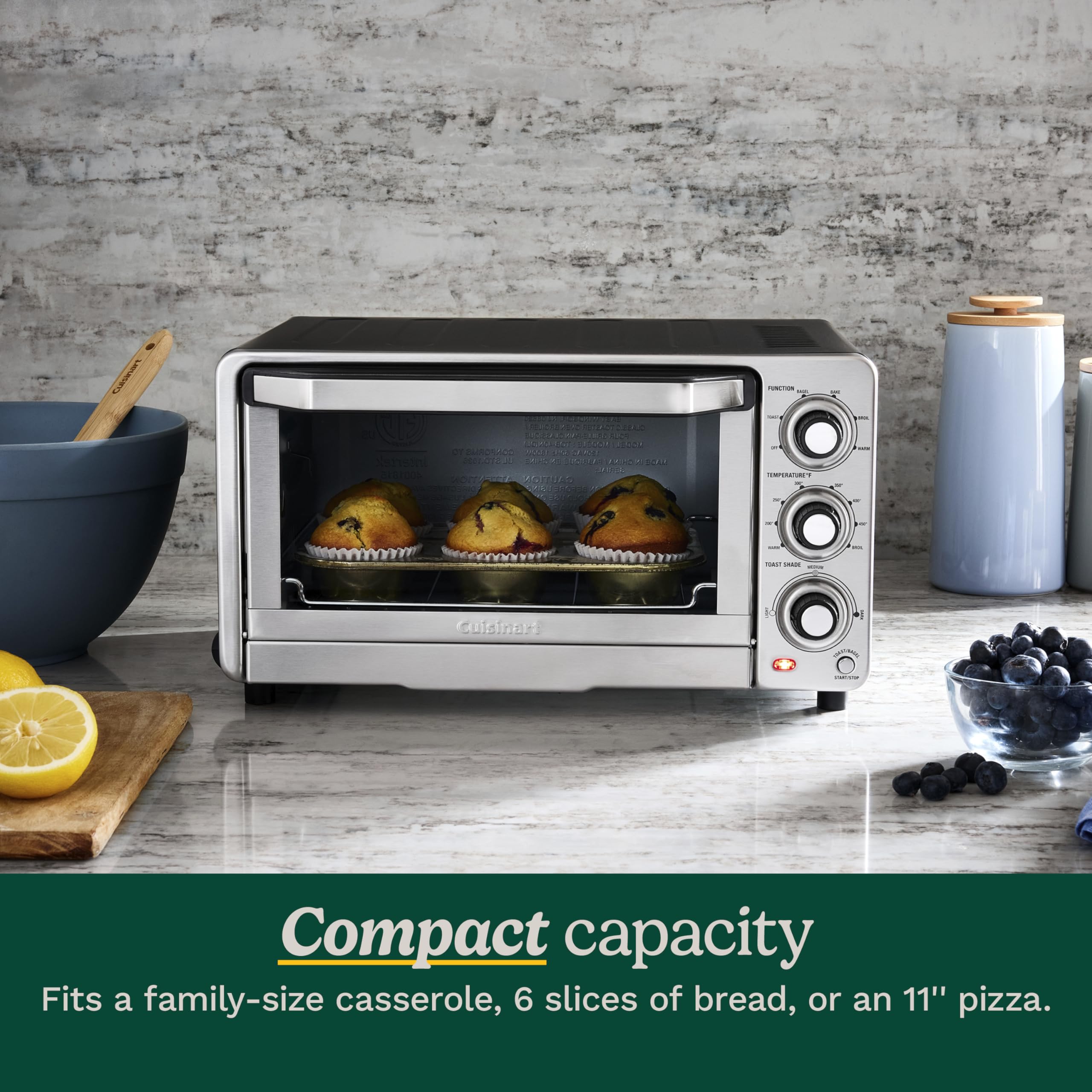 cuisinart-custom-classic-toaster-oven-broiler-tob-40n-1800w-6-slice-countertop-o image 3