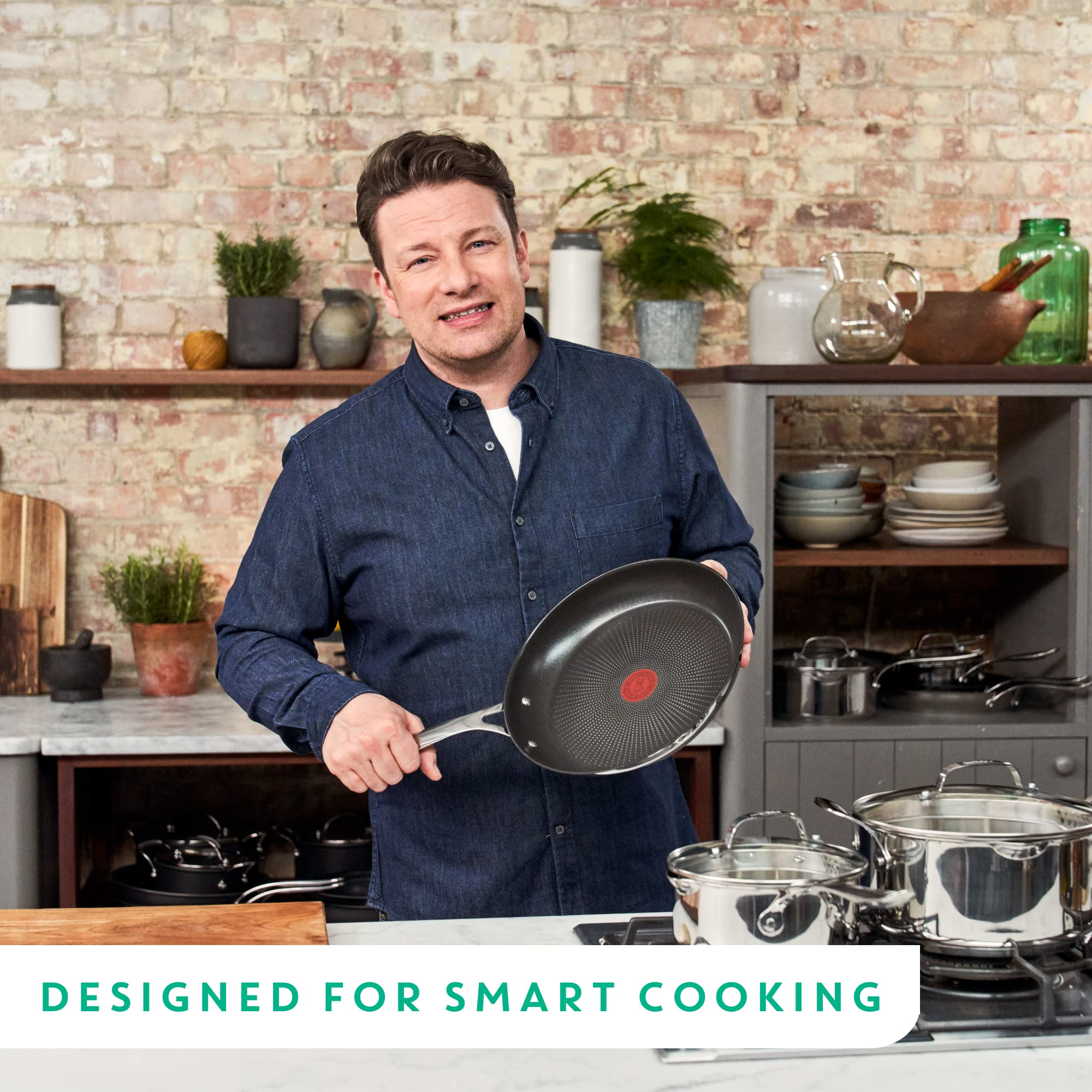 t-fal-jamie-oliver-11-inch-nonstick-stainless-steel-fry-pan-induction-compatible image 3