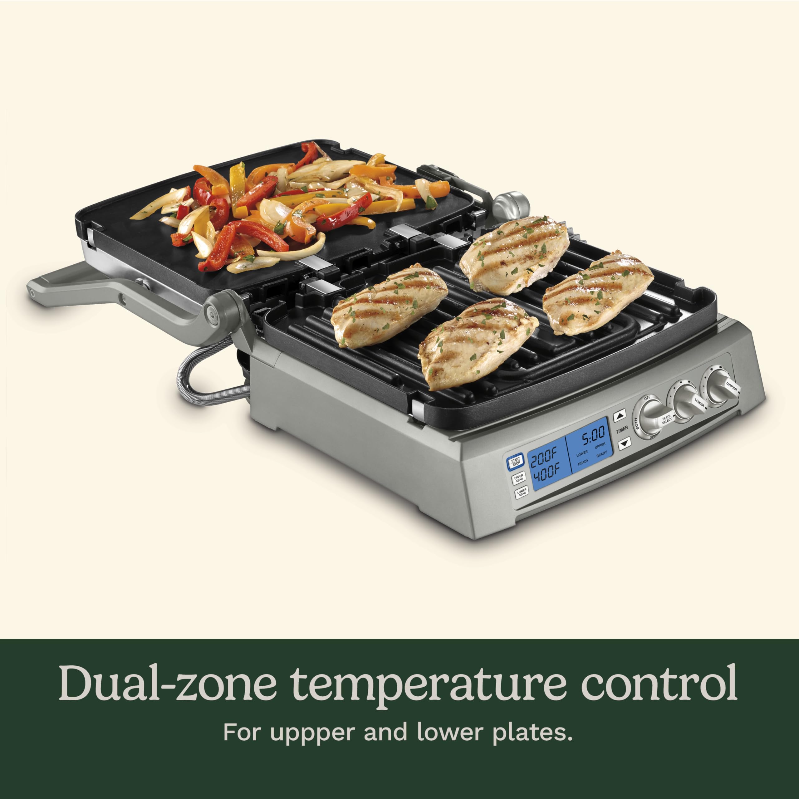 cuisinart-6-in-1-elite-griddler-electric-indoor-grill-griddle-gr-300wsp1-stainle image 4