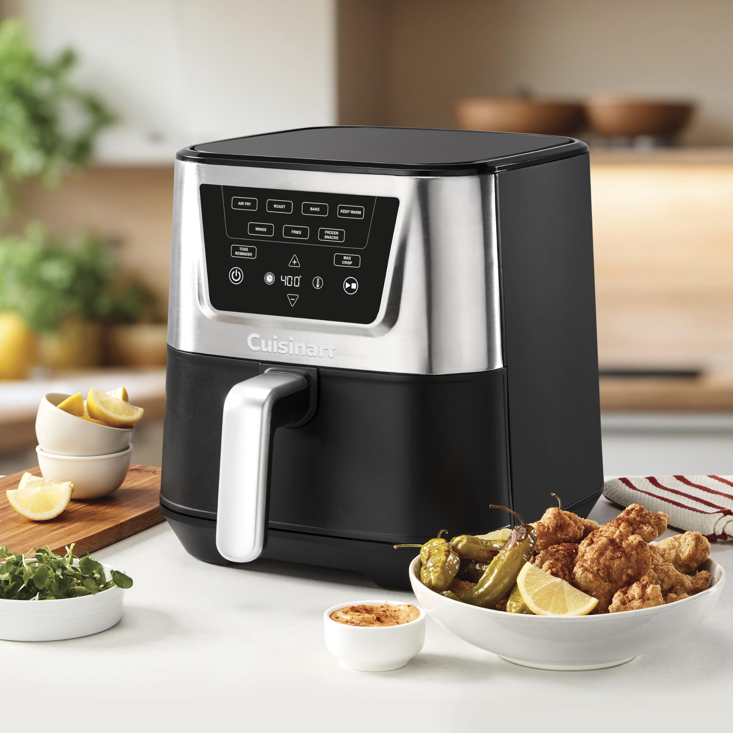 cuisinart-air-180-large-6-quart-air-fryer-with-4-cooking-functions-black-stainle image 2