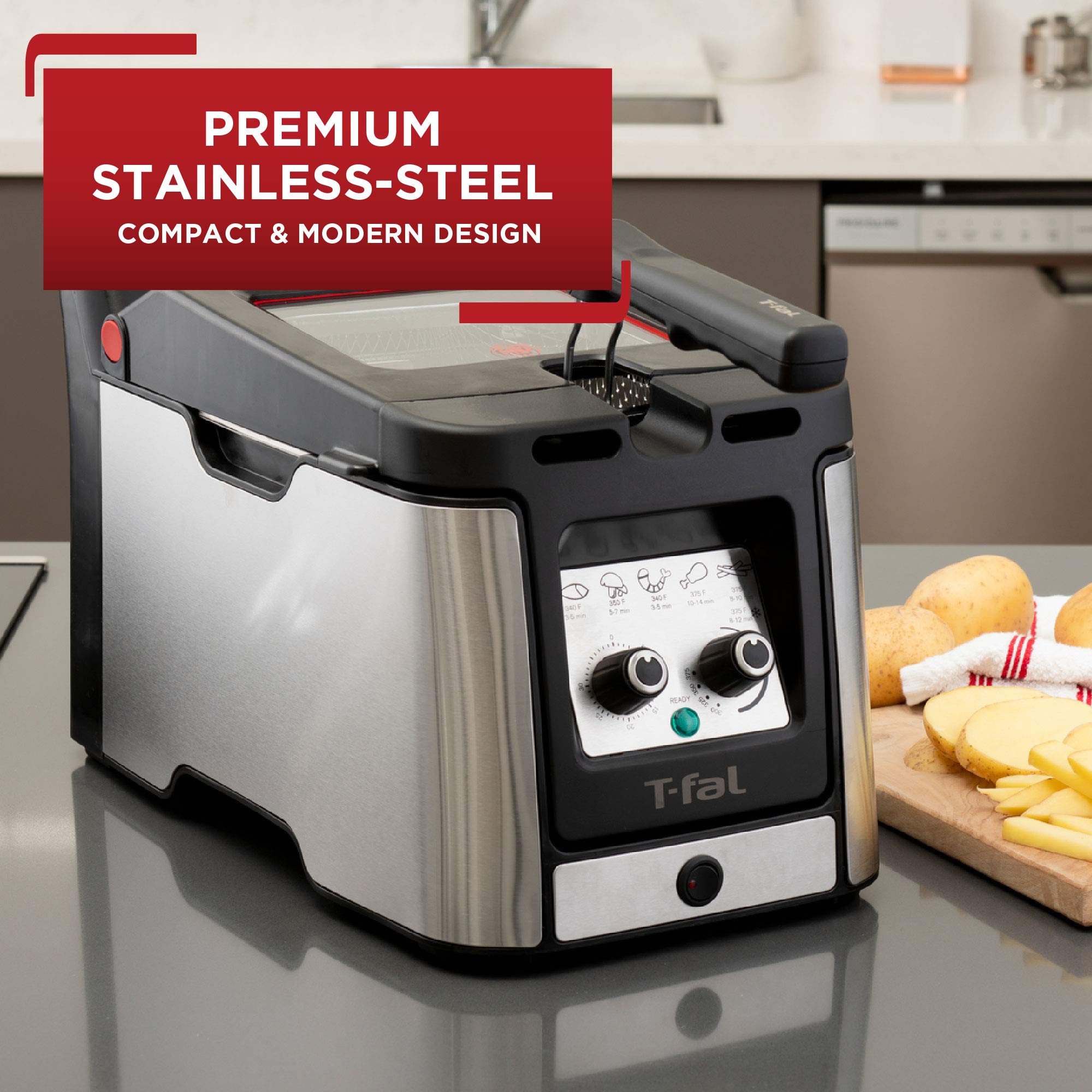 t-fal-3-5-liter-stainless-steel-deep-fryer-with-basket-1800w-digital-timer-oil-f image 5