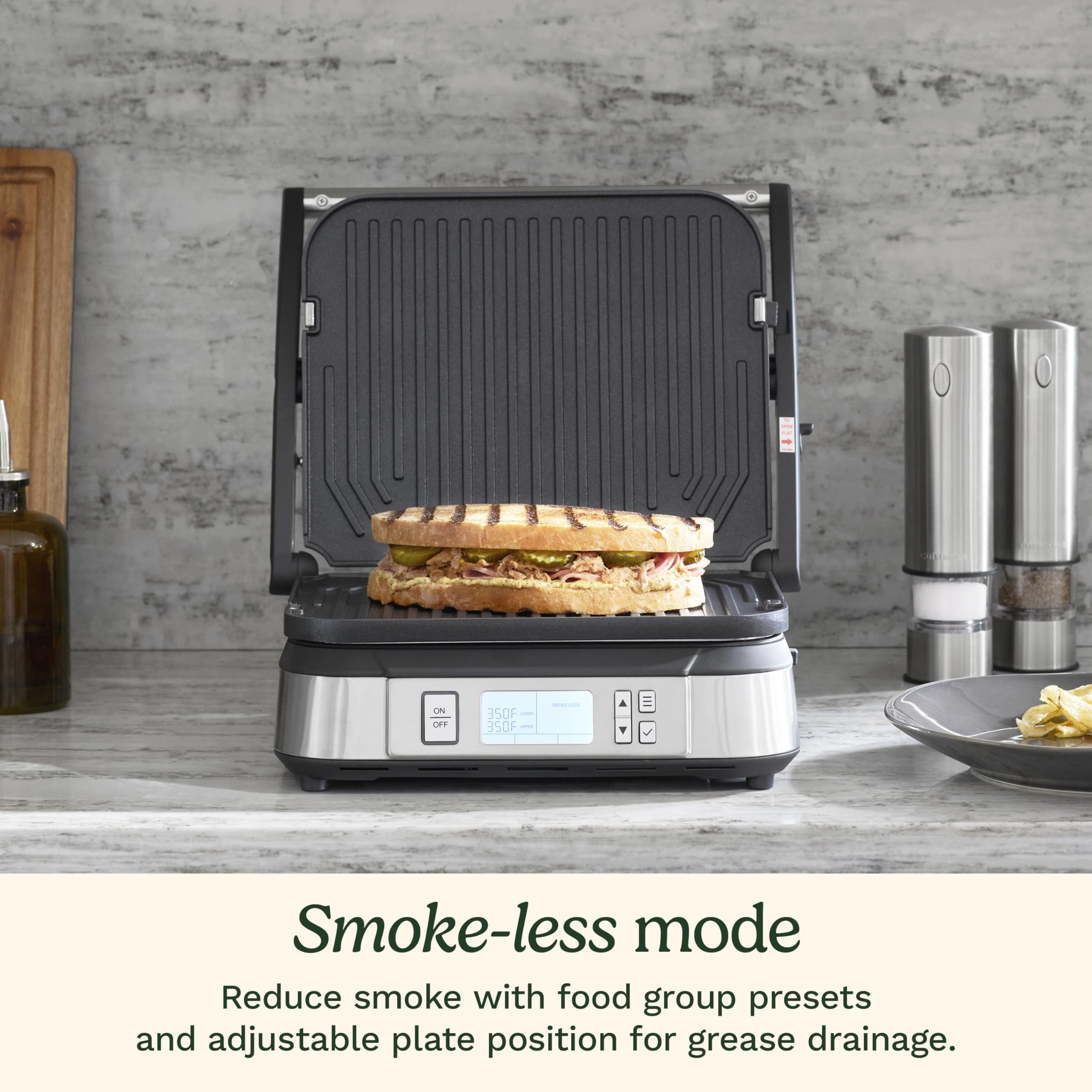 cuisinart-gr-6s-contact-griddler-with-smoke-less-mode image 2