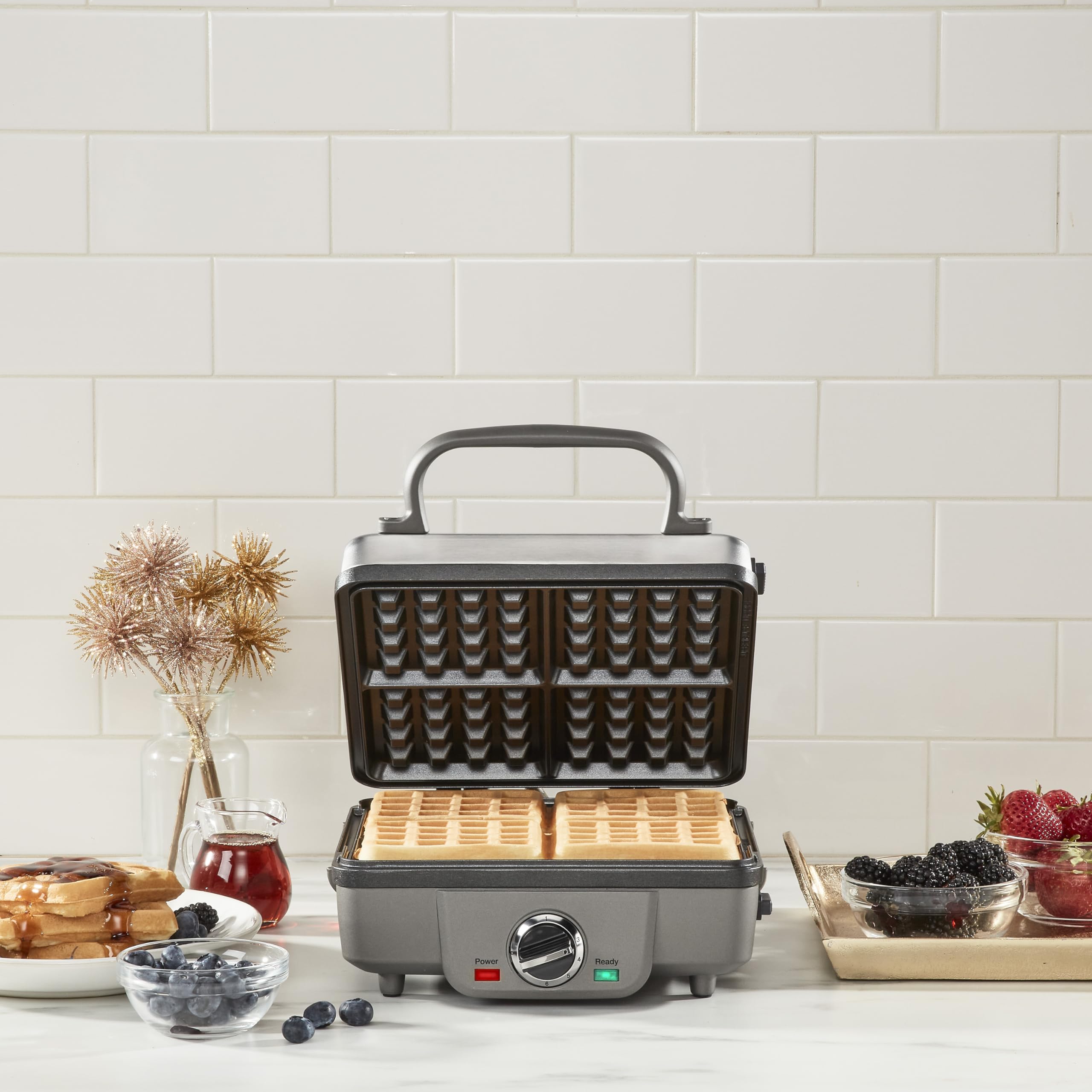 cuisinart-waf-300p1-belgian-waffle-maker-with-pancake-plates-brushed-stainless image 2