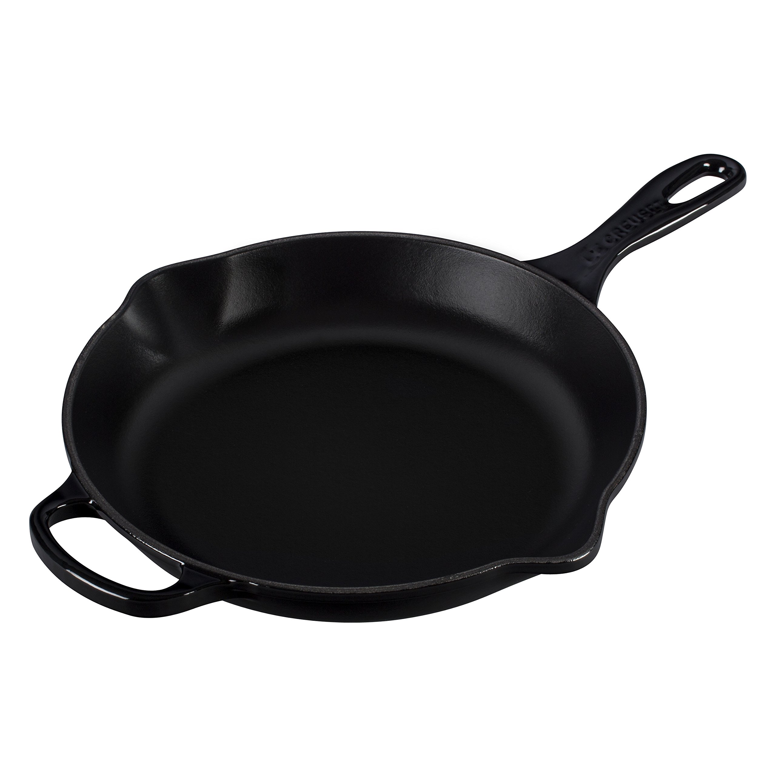 le-creuset-signature-iron-handle-skillet-10-25-inch-black image 1