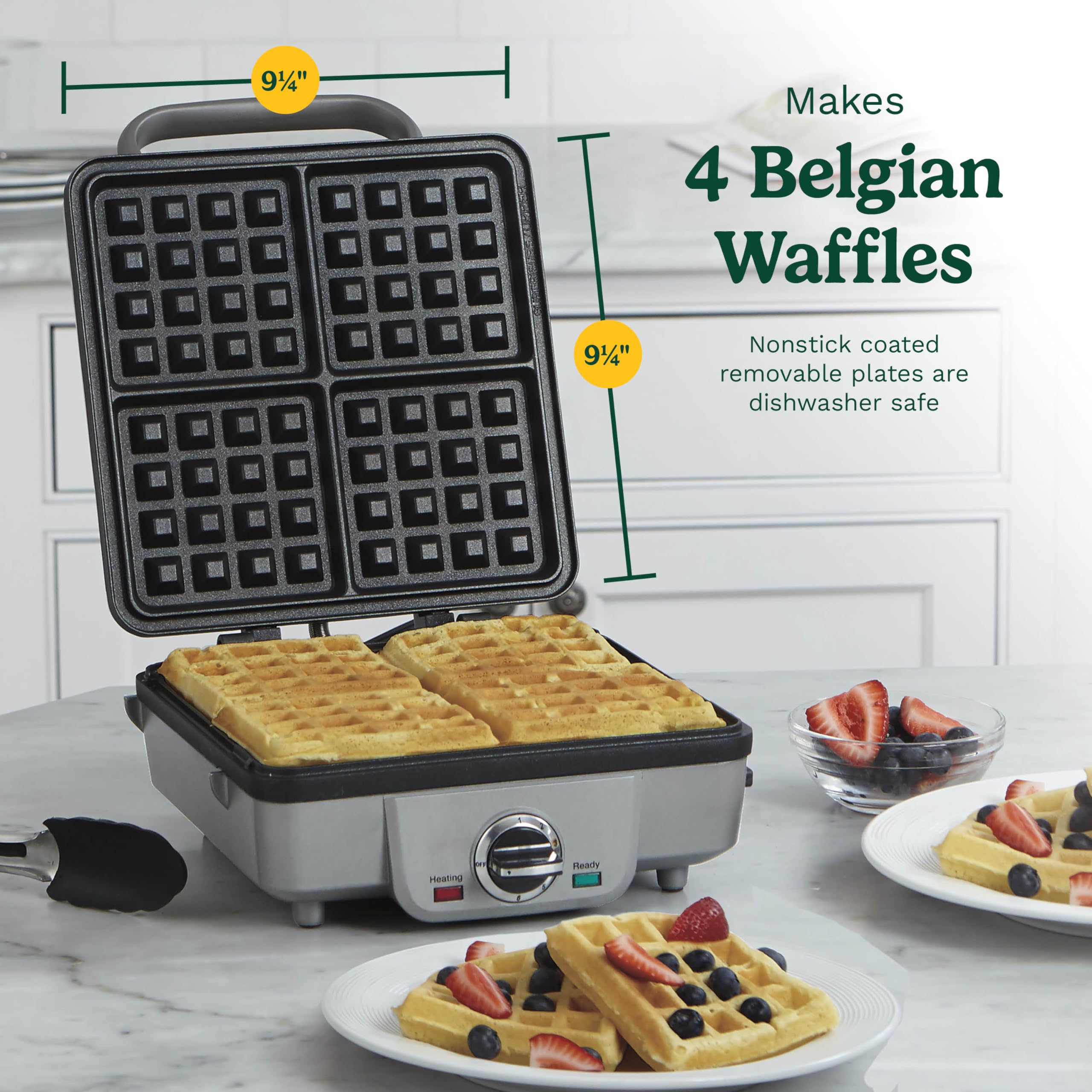 cuisinart-waf-300p1-belgian-waffle-maker-with-pancake-plates-brushed-stainless image 3