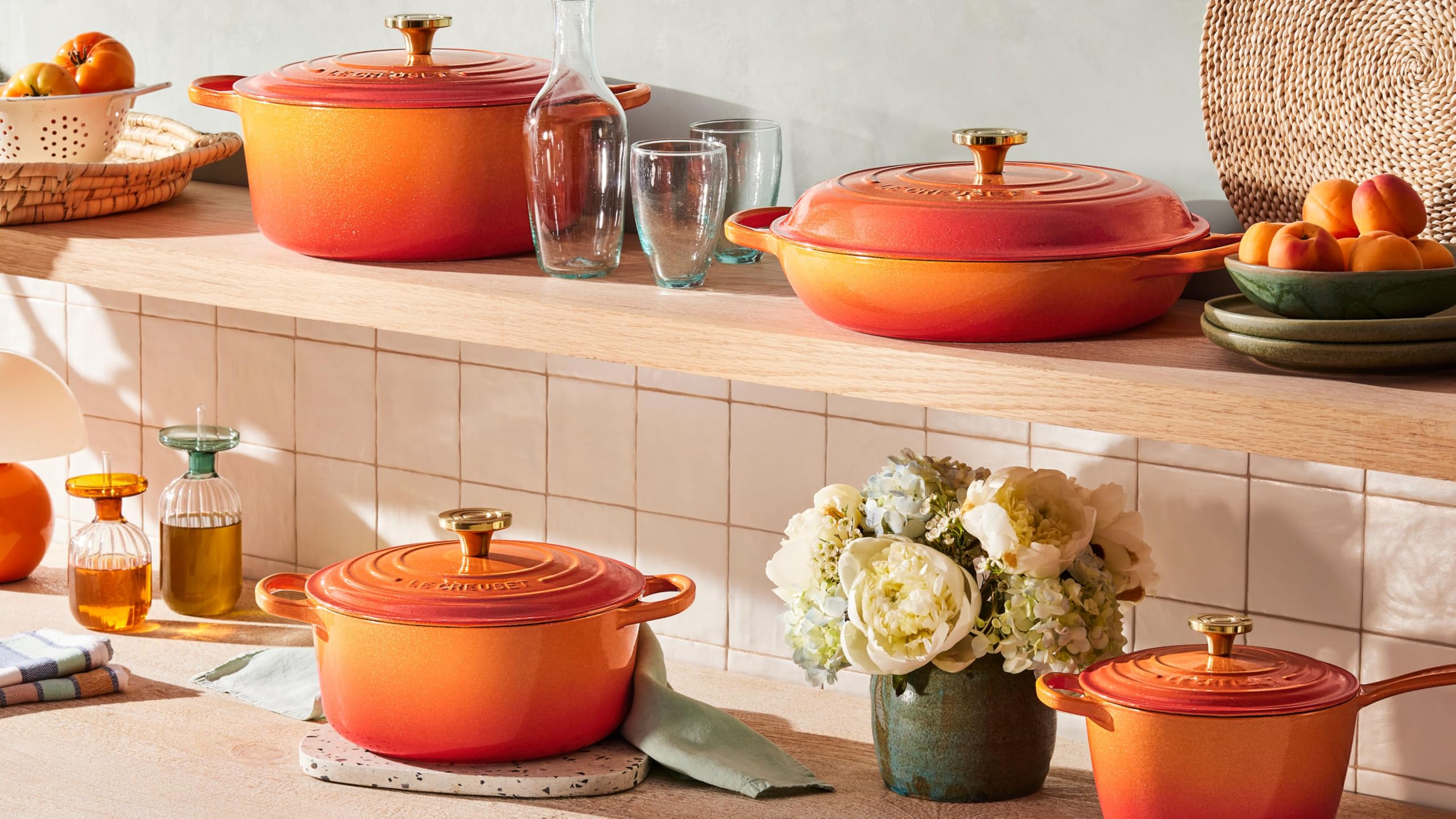 le-creuset-enameled-cast-iron-signature-braiser-3-5-qt-flamme-doree-with-crucibl image 8