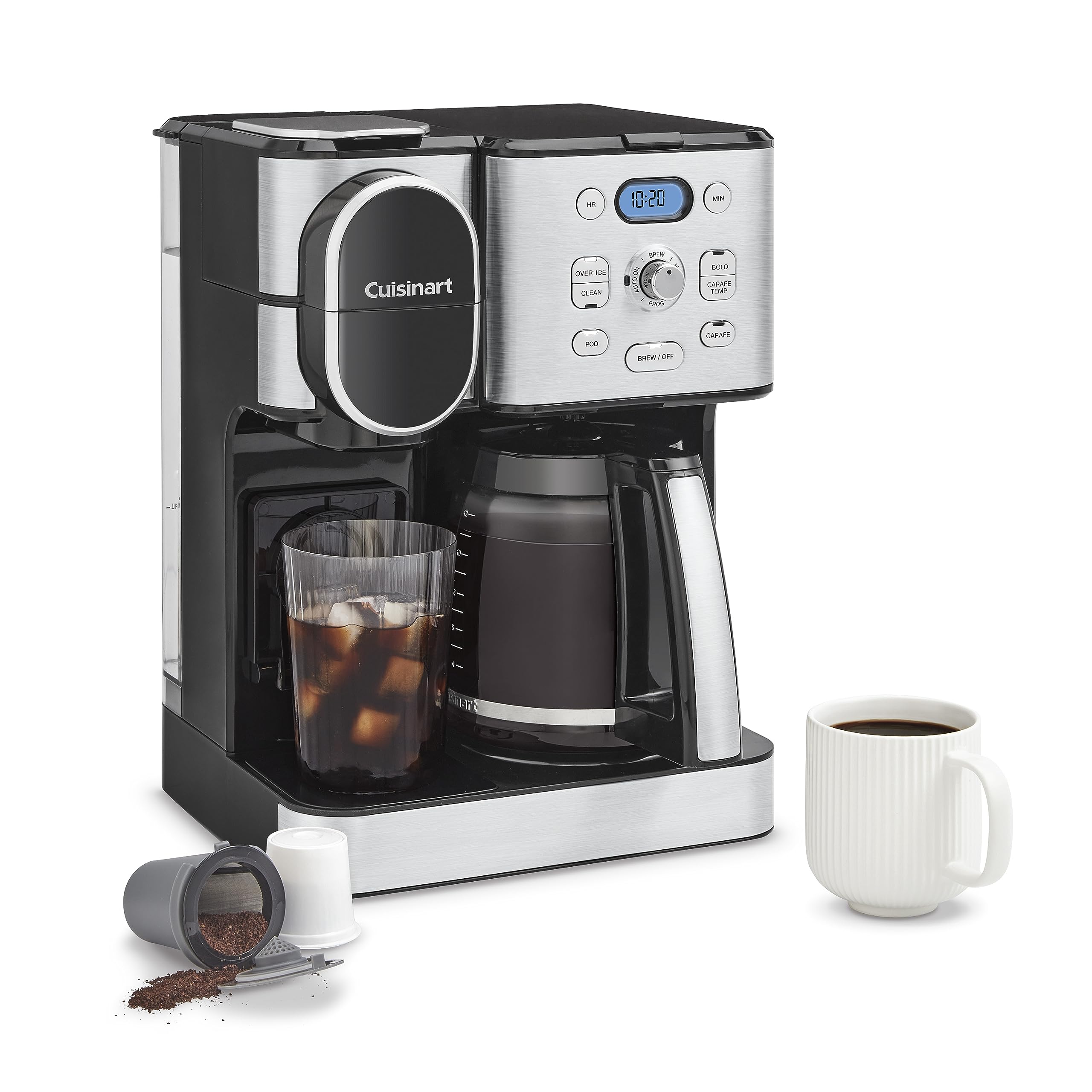 cuisinart-ss-16-12-cup-coffee-maker-with-single-serve-brewer-stainless-steel image 1