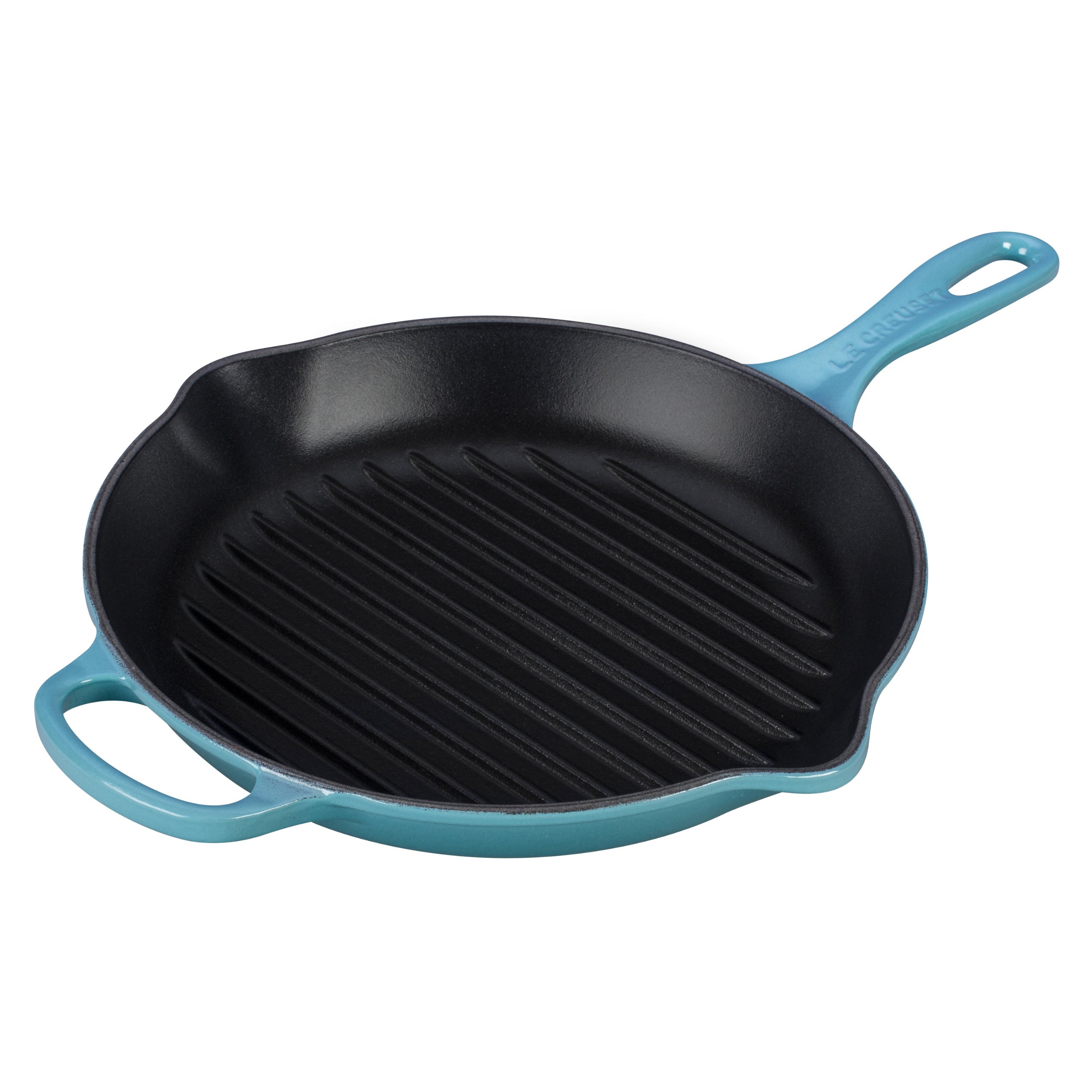 le-creuset-signature-enameled-cast-iron-round-skillet-grill-10-25-inch image 1