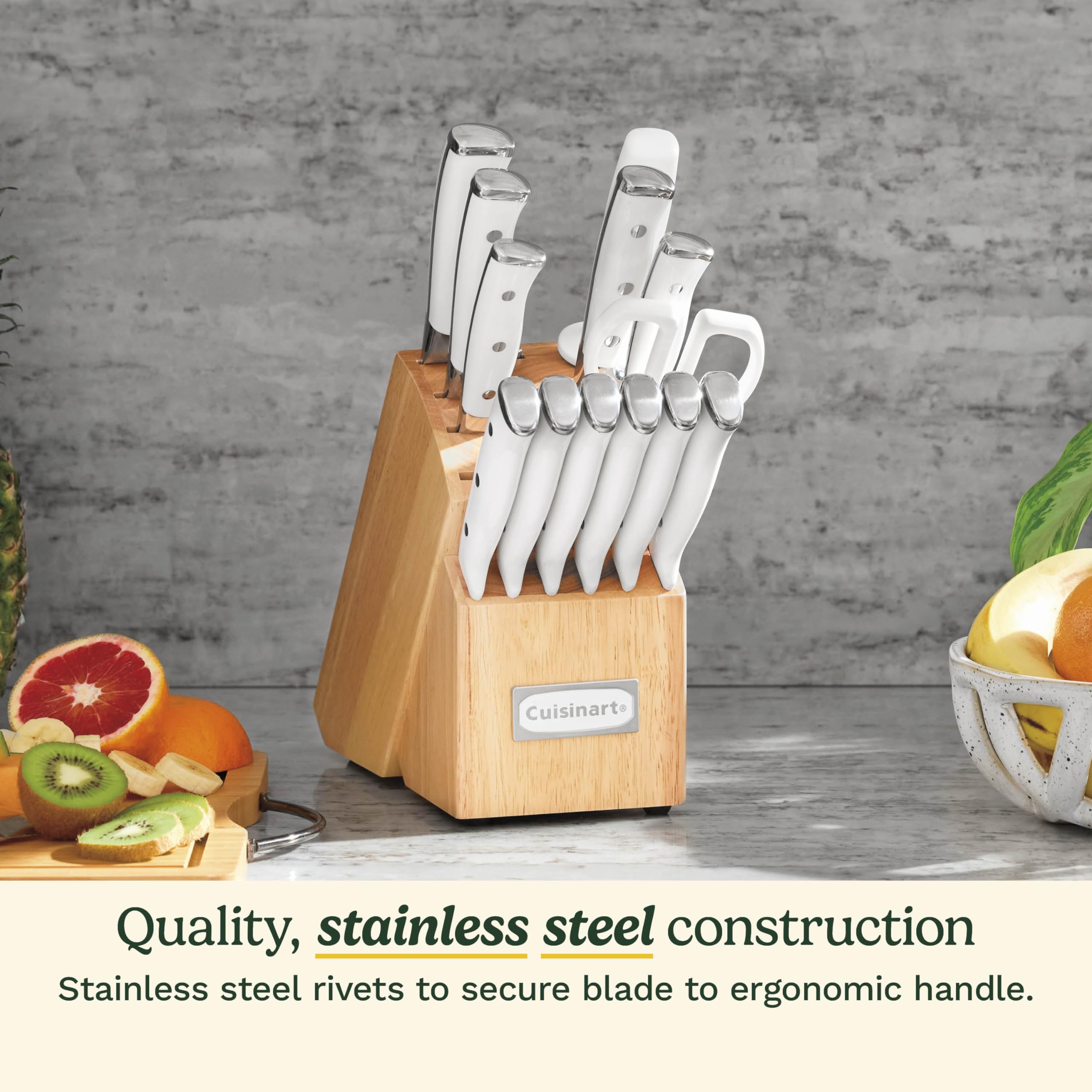 cuisinart-c77wtr-15p-15-piece-forged-triple-rivet-knife-set-with-block-white image 2