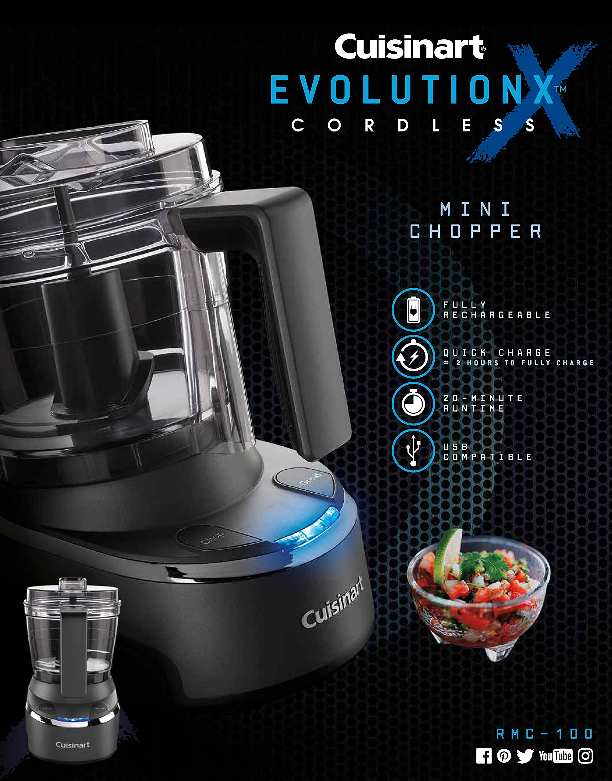 cuisinart-rmc-100-cordless-4-cup-mini-food-processor-chopper-black image 5
