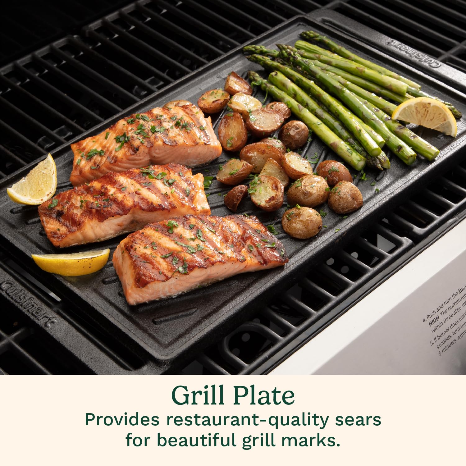 cuisinart-reversible-cast-iron-grill-griddle-plate-15-75-x-9-pre-seasoned image 3