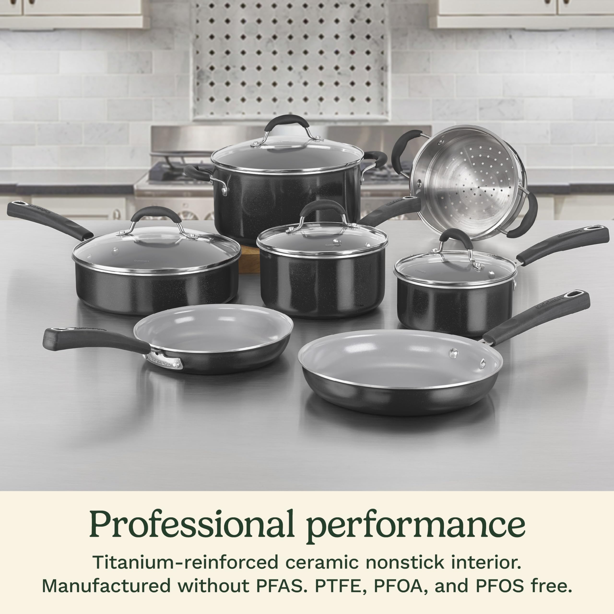 cuisinart-11-piece-ceramica-xt-nonstick-cookware-set-black-54c-11bk image 2