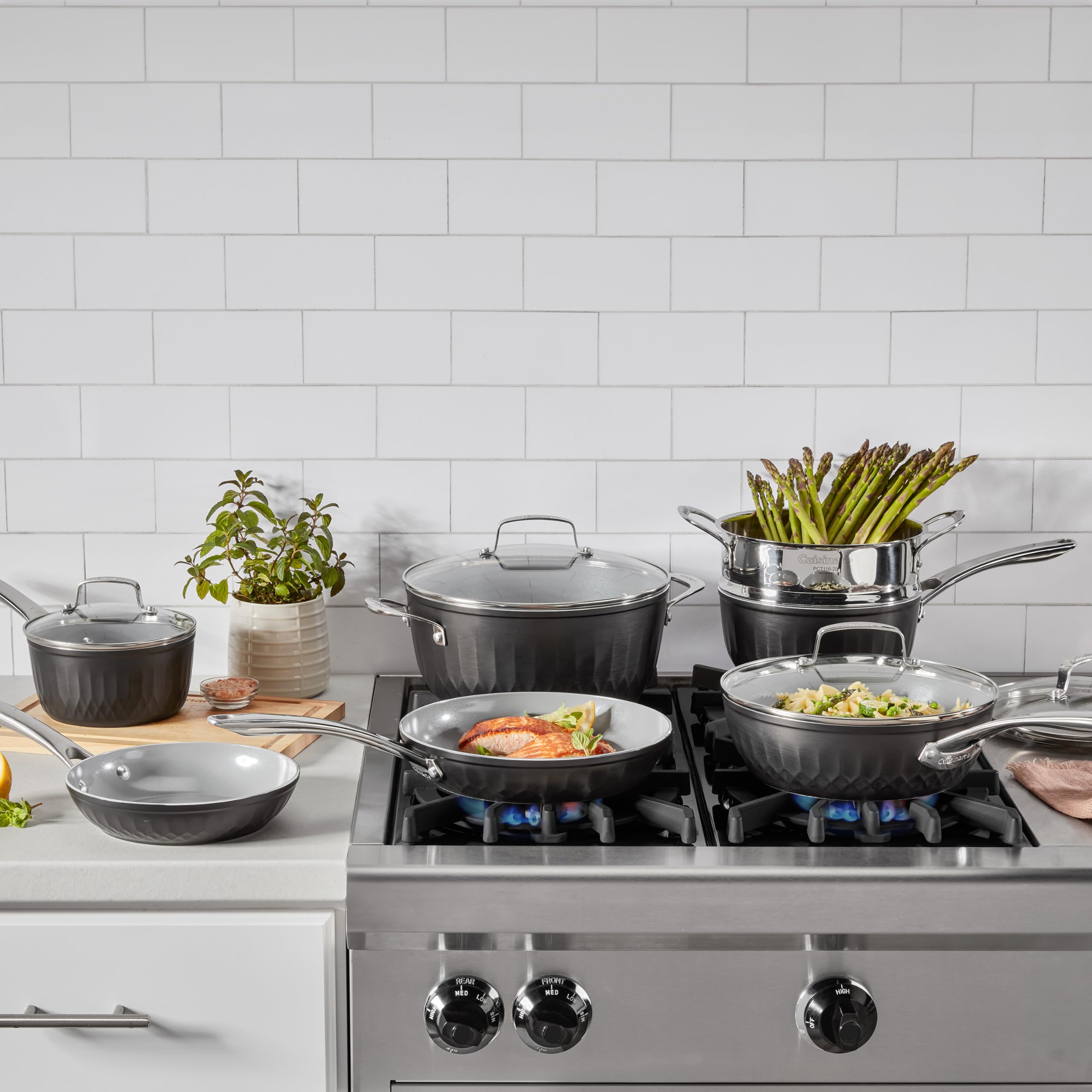 cuisinart-color-impressions-11-piece-ceramic-nonstick-cookware-set-58s-11bk image 2