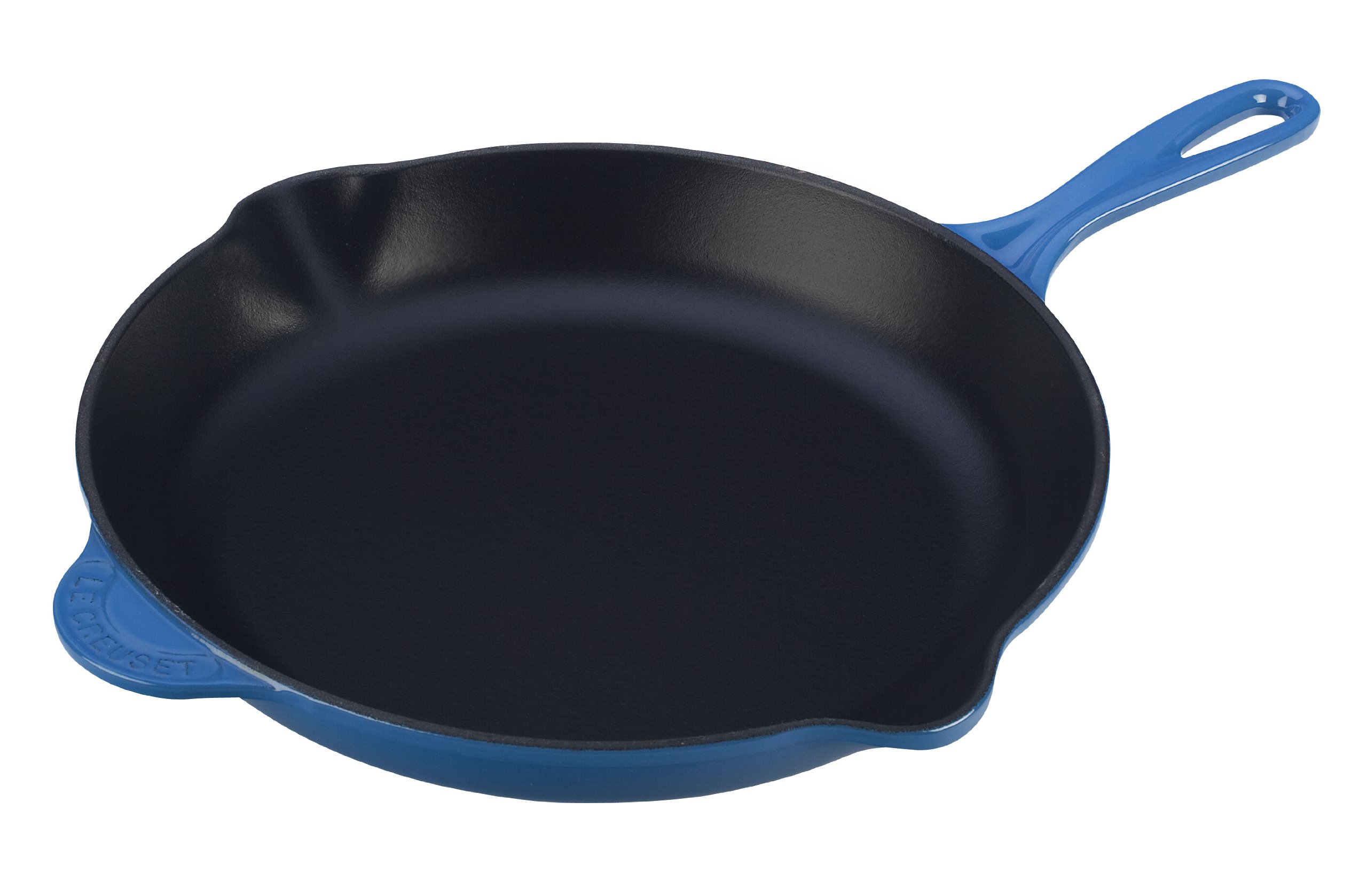 le-creuset-enameled-cast-iron-11-75-inch-skillet-with-iron-handle-cassis image 3
