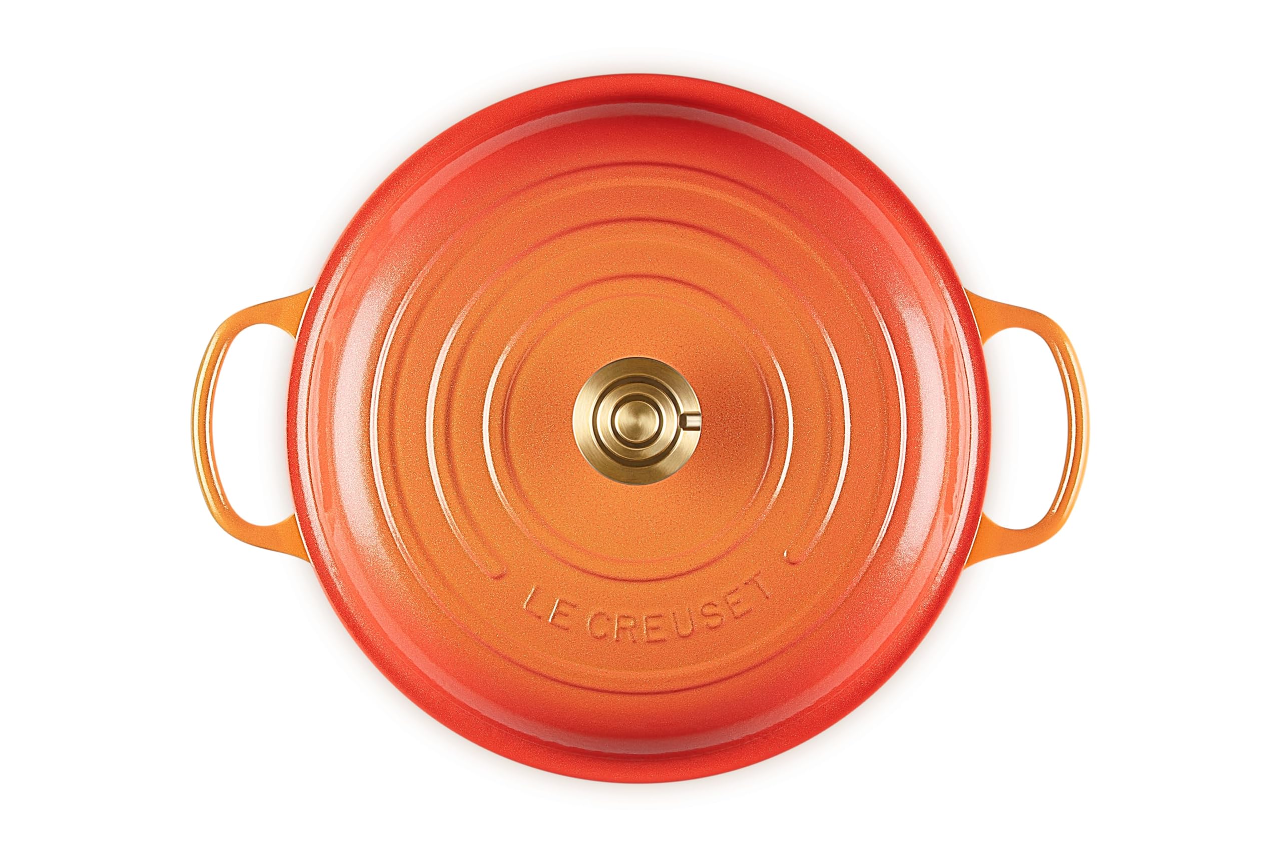le-creuset-enameled-cast-iron-signature-braiser-3-5-qt-flamme-doree-with-crucibl image 3