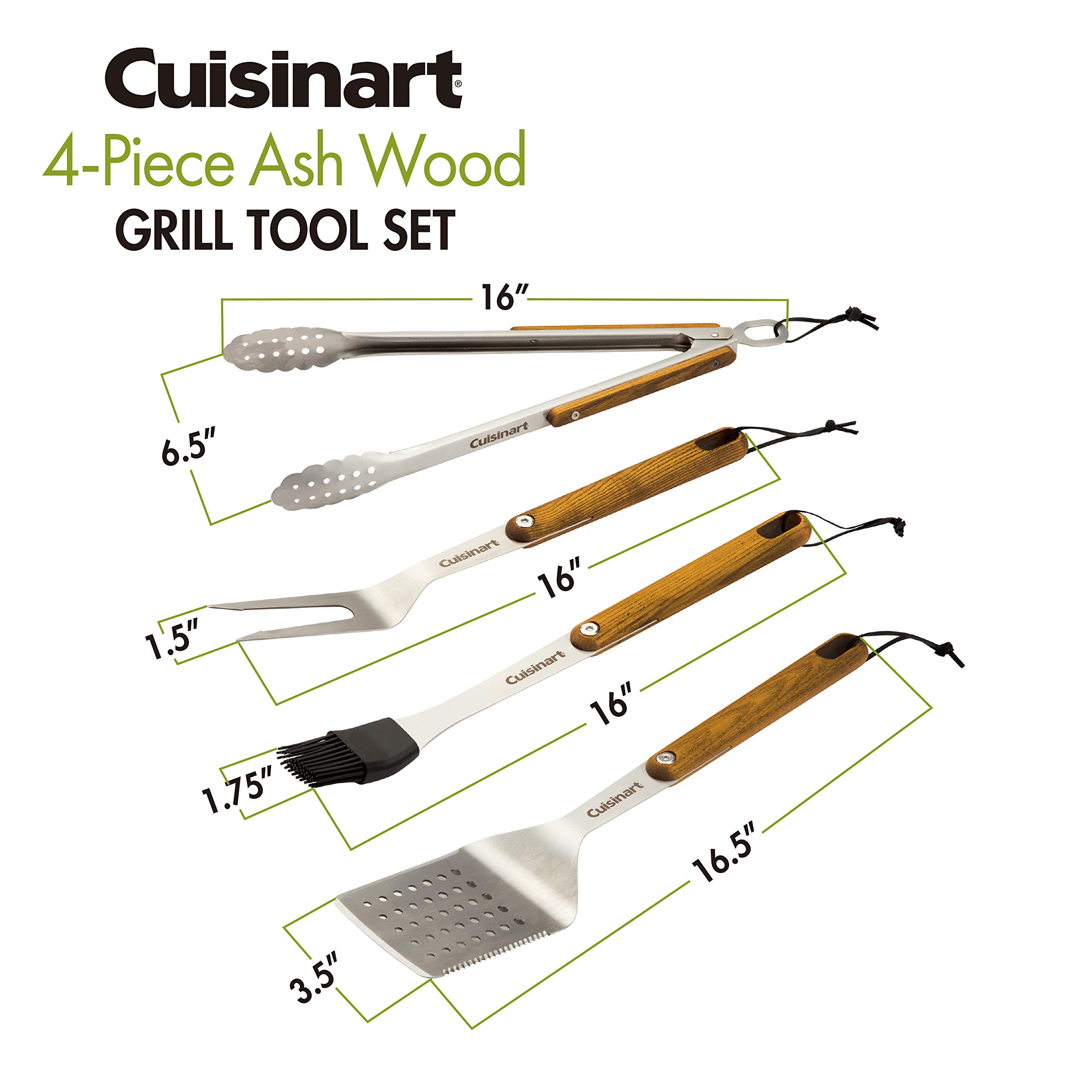 cuisinart-cgs-1100-4-piece-ash-wood-grill-tool-set image 2