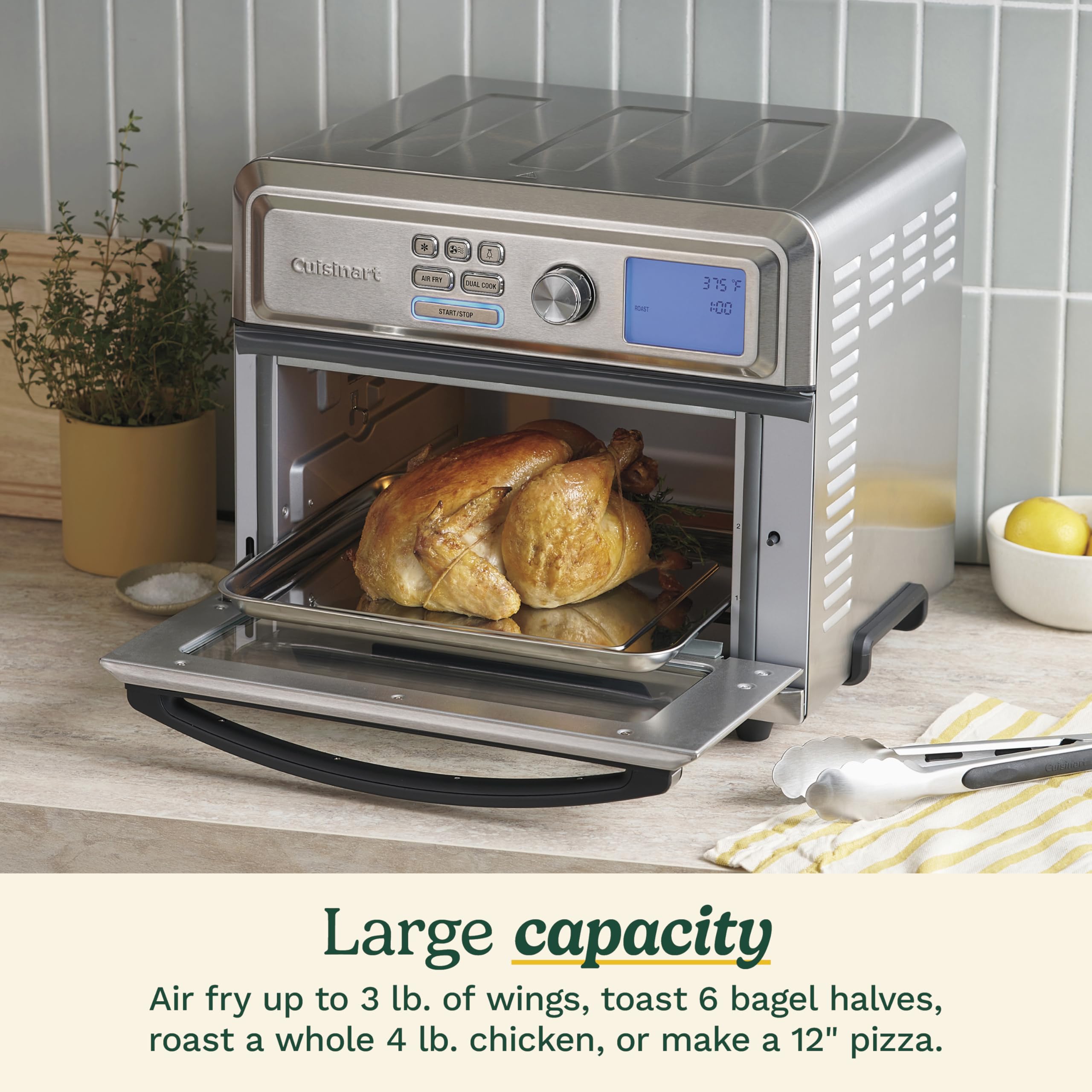cuisinart-air-fryer-toaster-oven-toa-65-1800w-stainless-steel image 3