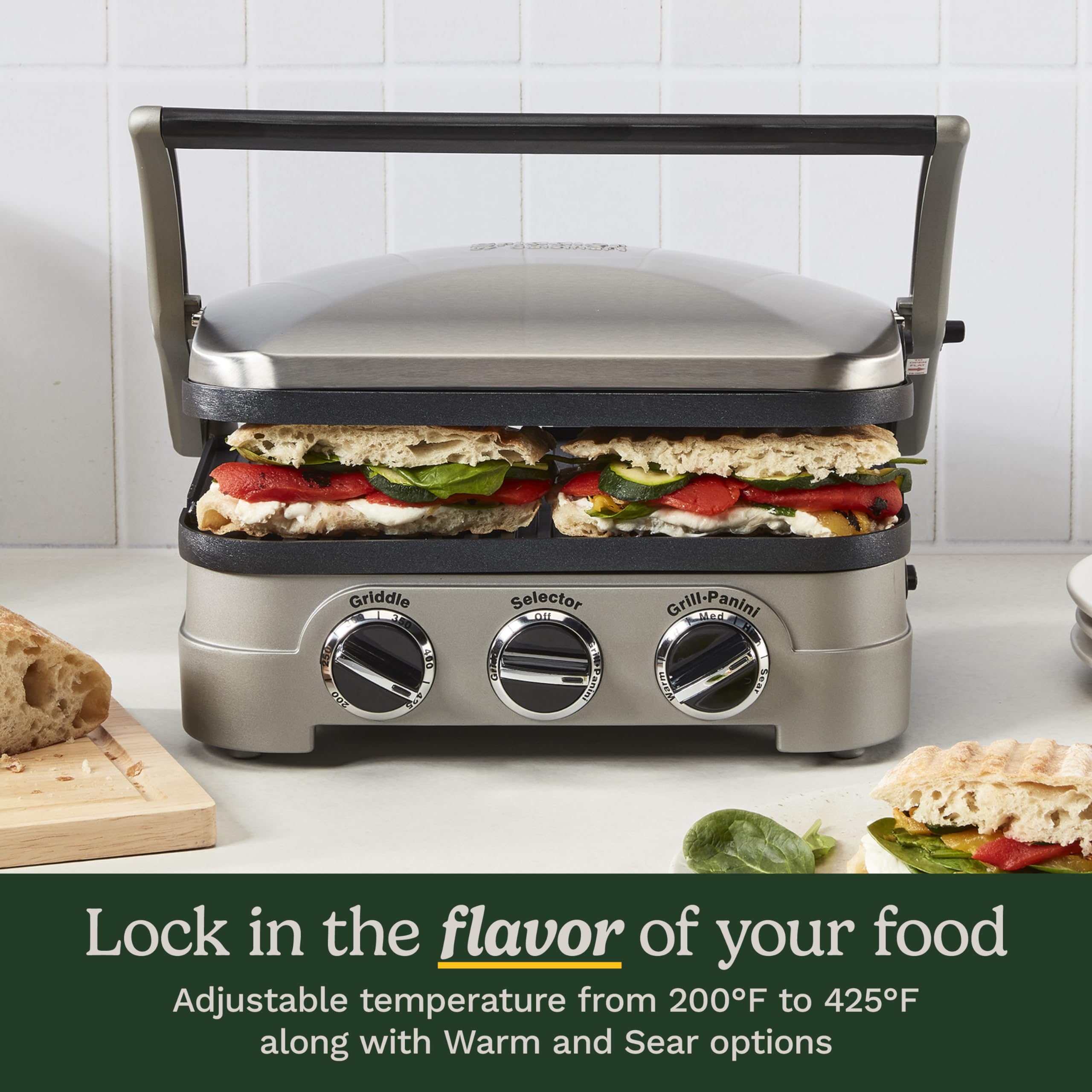 cuisinart-griddler-gr-4nnas-5-in-1-indoor-grill-panini-press-stainless-steel image 5