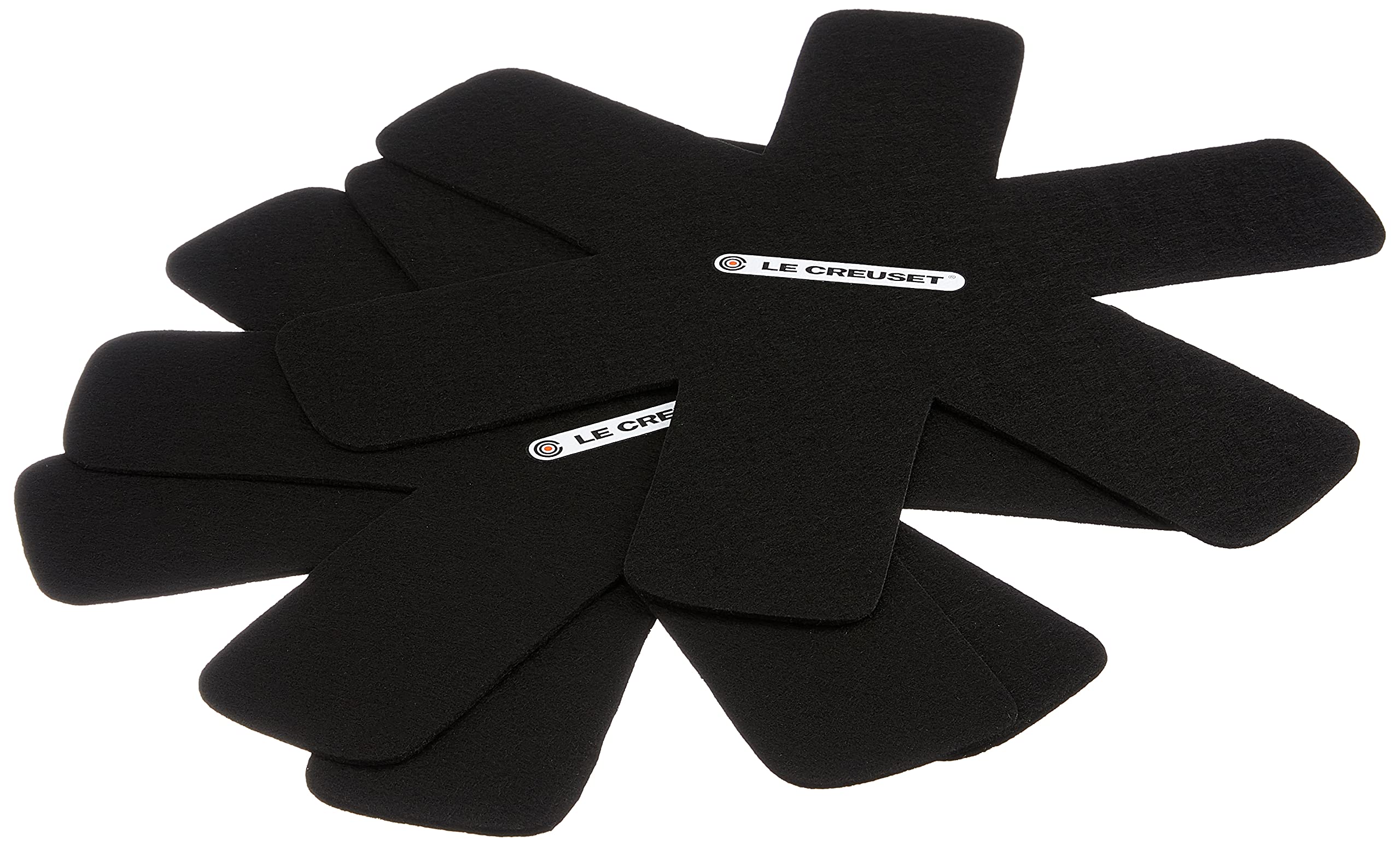 le-creuset-felt-cookware-protectors-set-of-3-black image 1