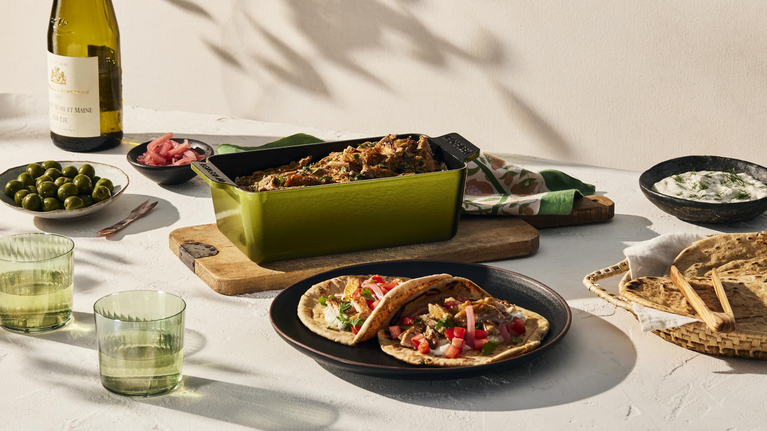 le-creuset-enameled-cast-iron-signature-loaf-pan-2-qt-olive image 5