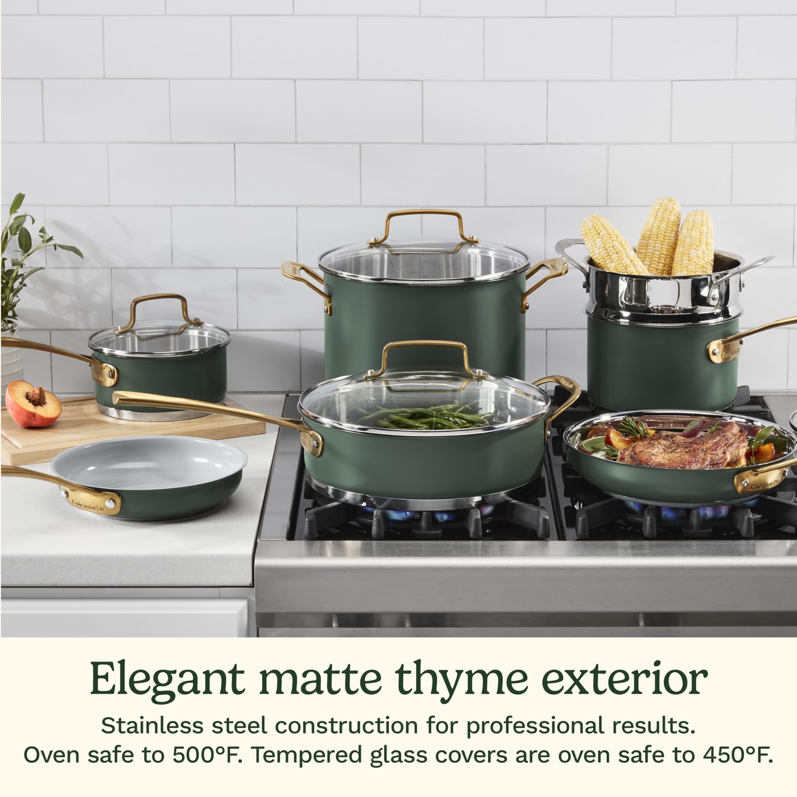 cuisinart-11-piece-stainless-steel-cookware-set-matte-thyme-mt89g-11 image 3