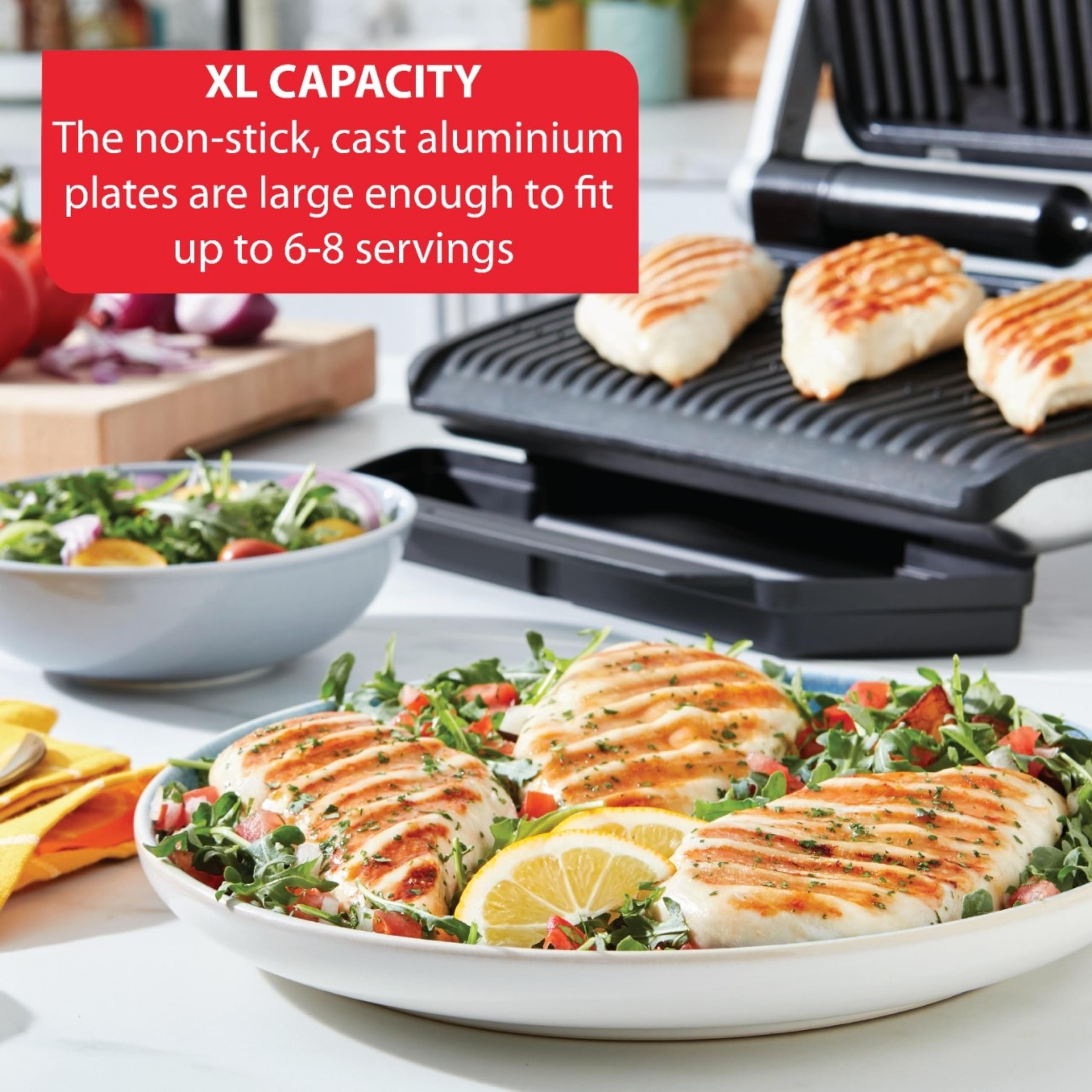 t-fal-optigrill-xl-stainless-steel-electric-indoor-grill-6-servings-9-smart-cook image 3