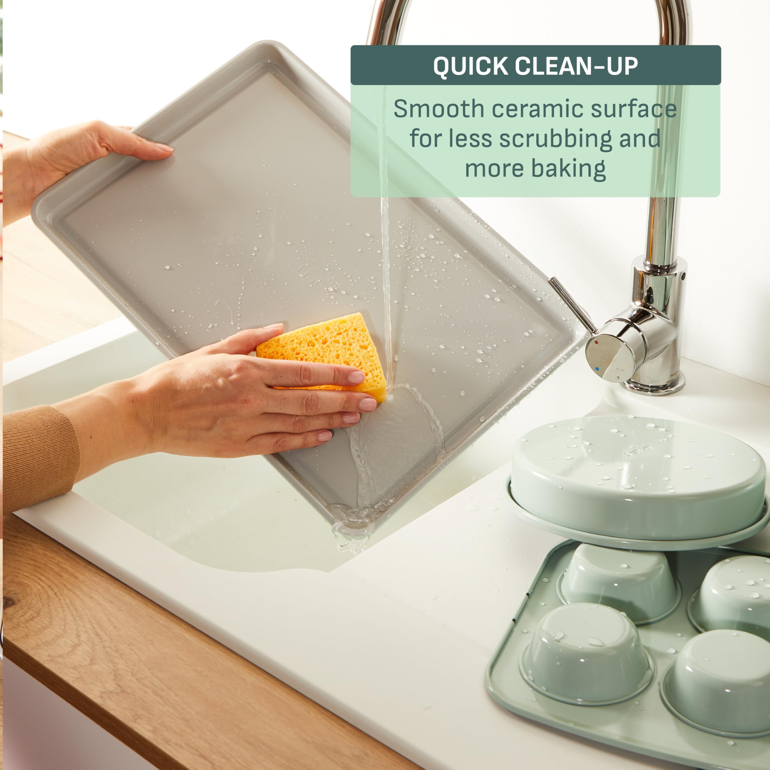 t-fal-refresh-ceramic-nonstick-baking-pans-set-5-piece-mint-green image 6