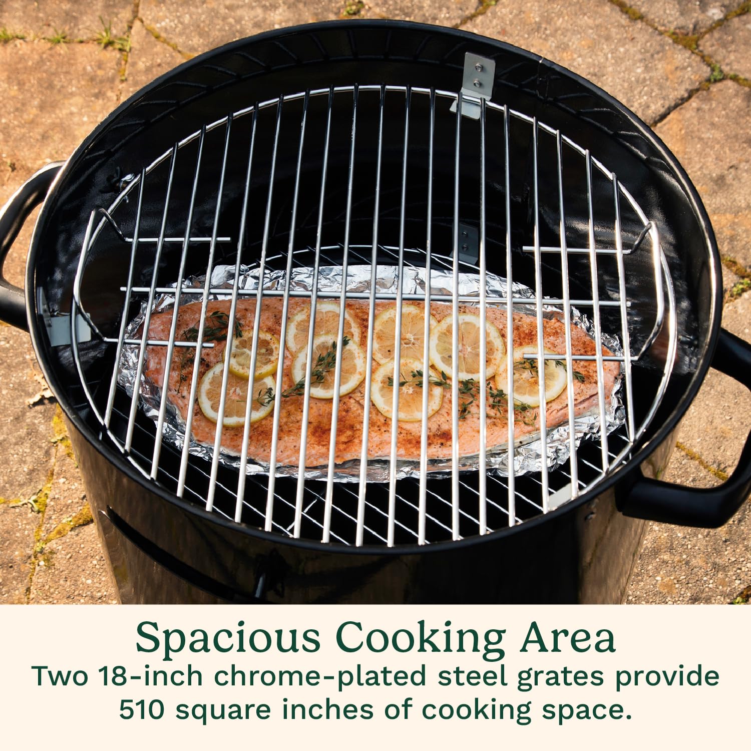 cuisinart-18-inch-vertical-charcoal-smoker-with-thermometer-and-water-bowl image 5