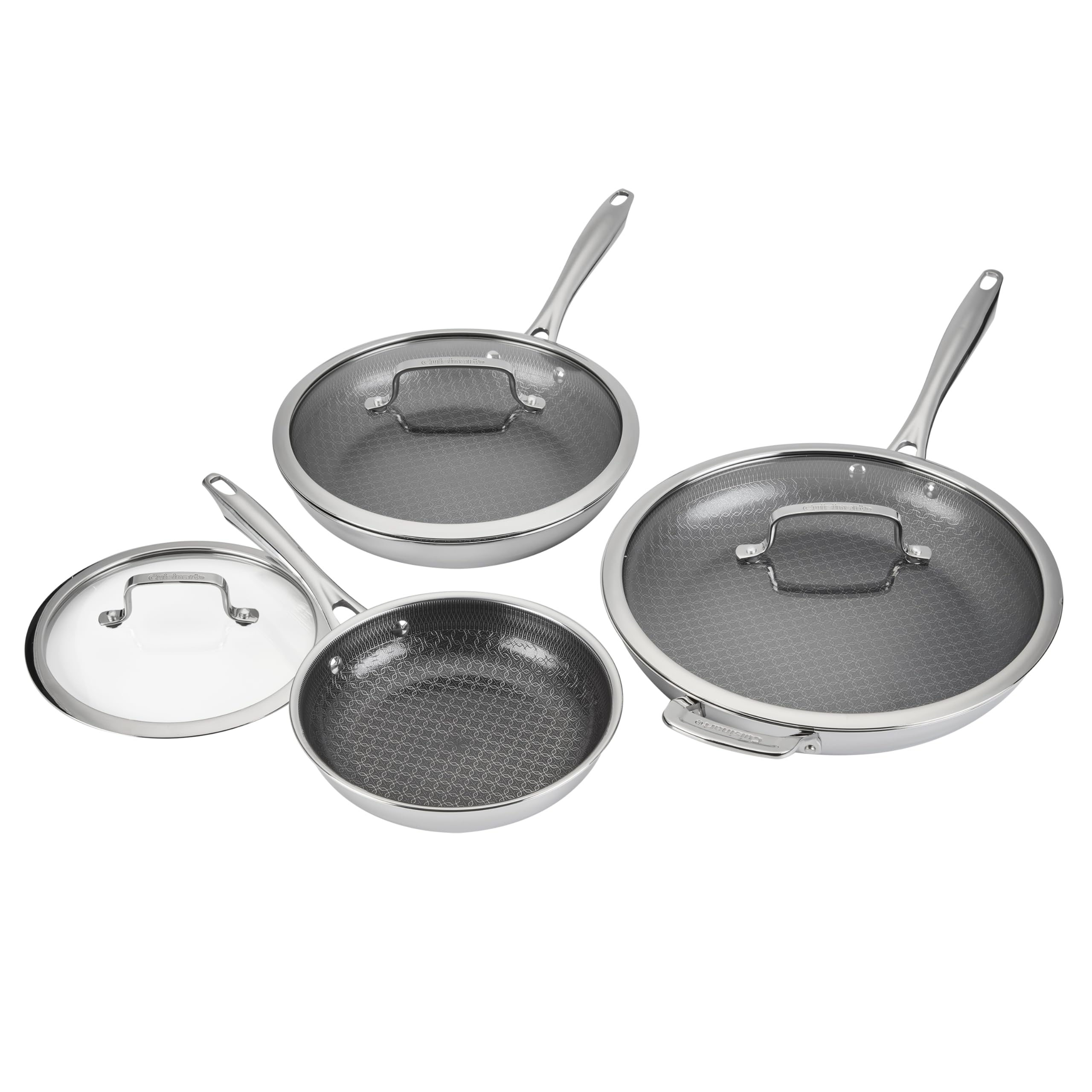 cuisinart-fusionelite-hybrid-tri-ply-6-pc-skillet-set-with-lids-8-10-12-inch image 1