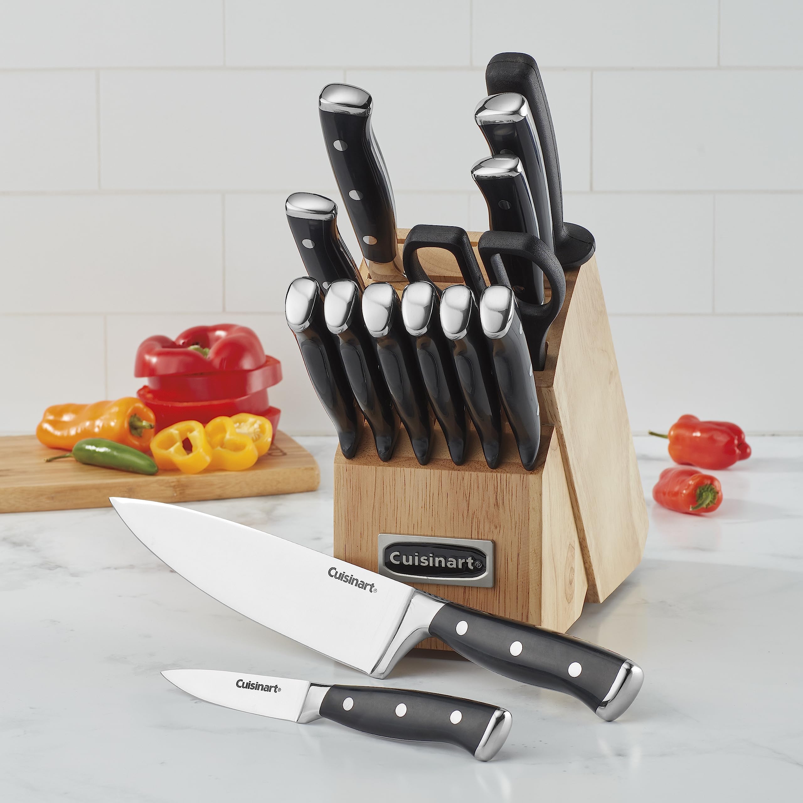 cuisinart-c77btr-15p-classic-forged-triple-rivet-15-piece-knife-block-set image 2