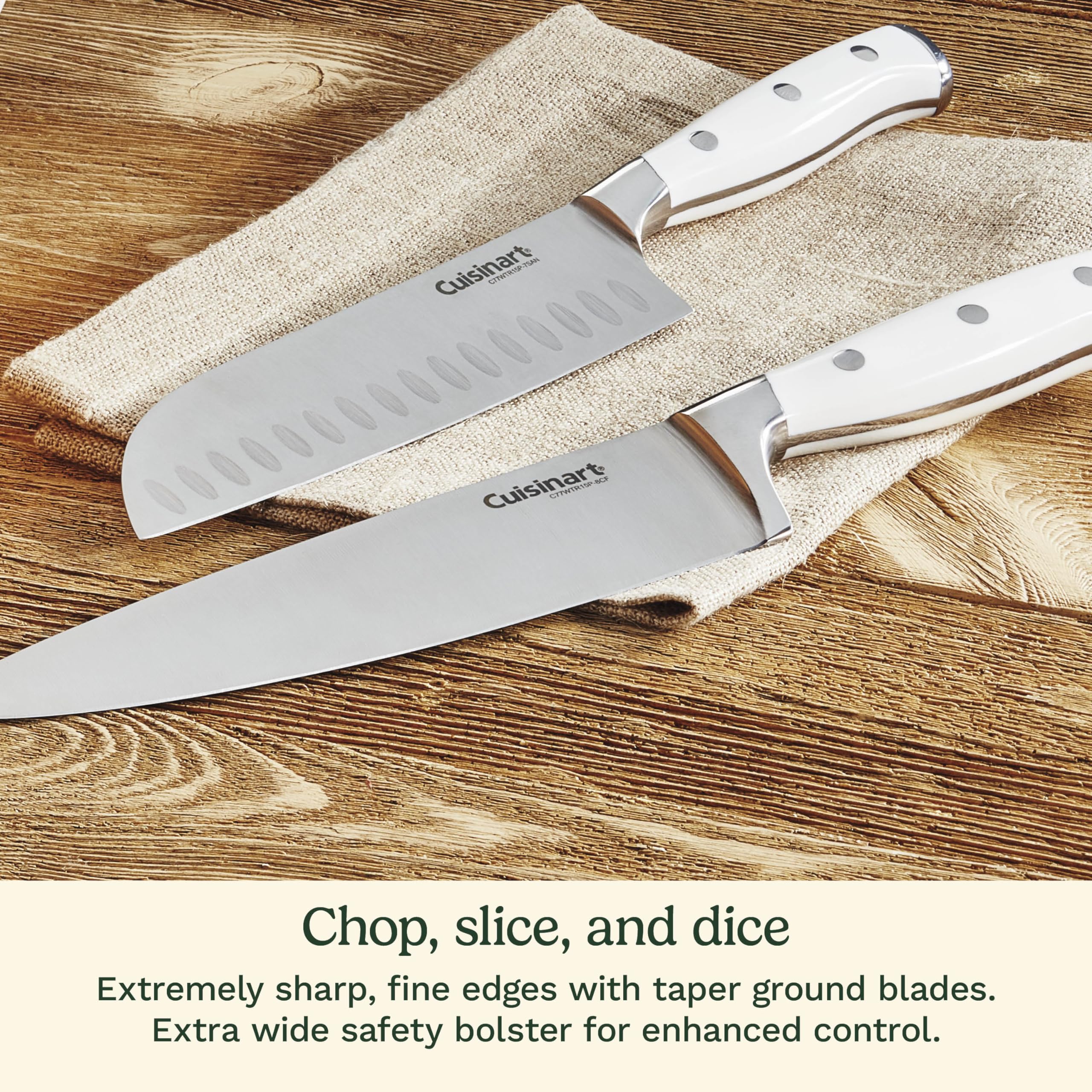 cuisinart-c77wtr-15p-15-piece-forged-triple-rivet-knife-set-with-block-white image 4