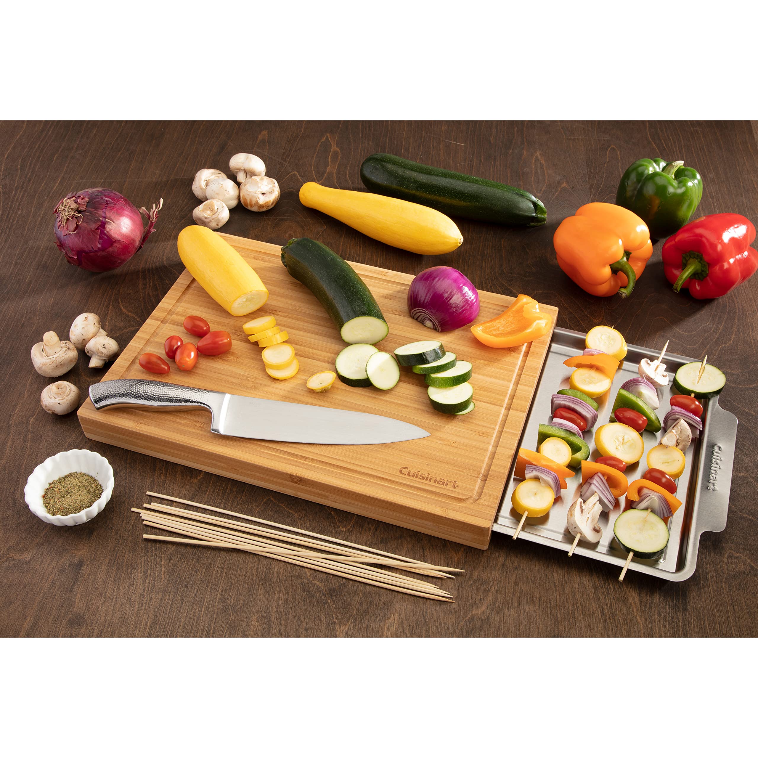 cuisinart-cpk-4884-bamboo-cutting-board-with-hidden-stainless-steel-tray image 3