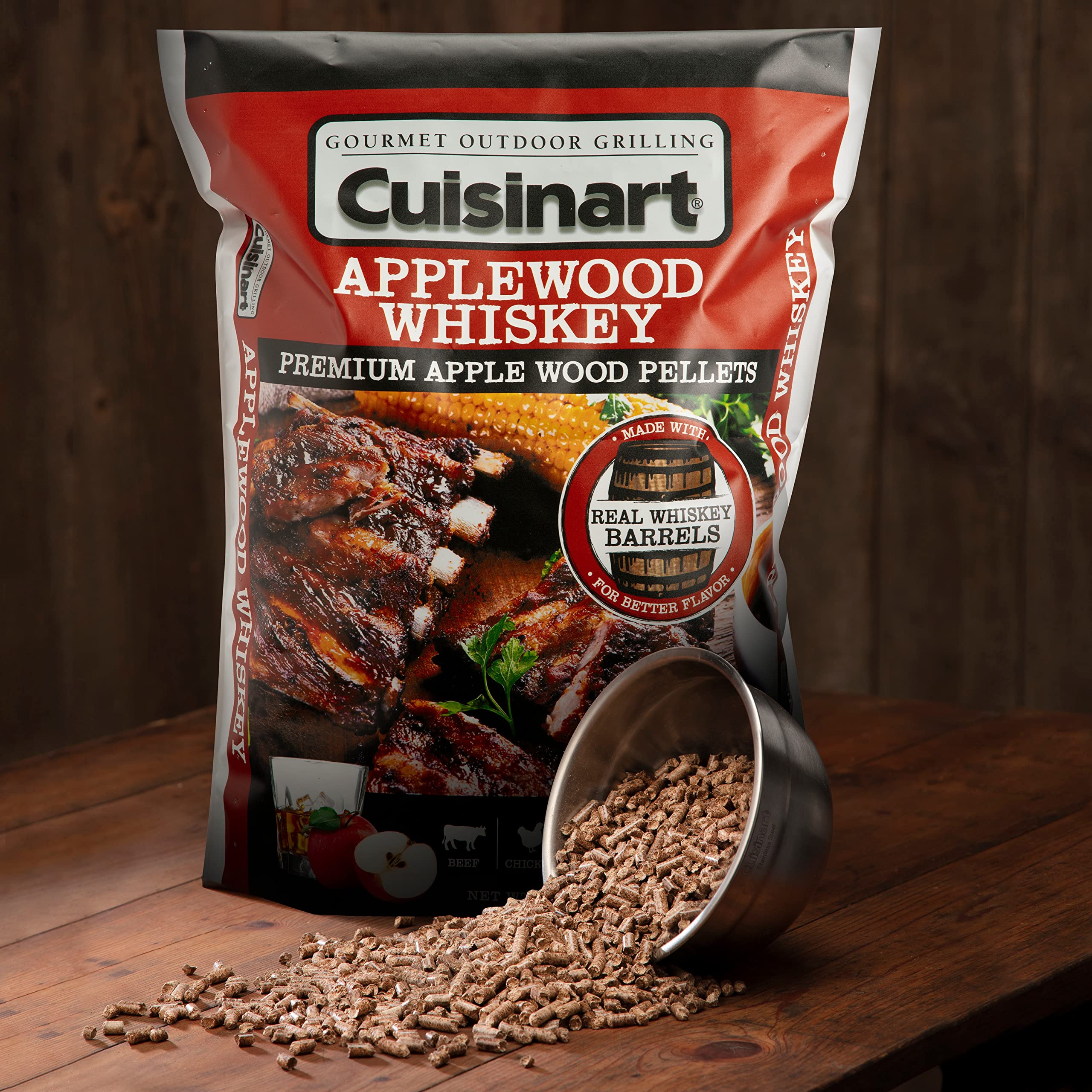 cuisinart-premium-applewood-whiskey-bbq-smoking-pellets-20-lb-bag image 4