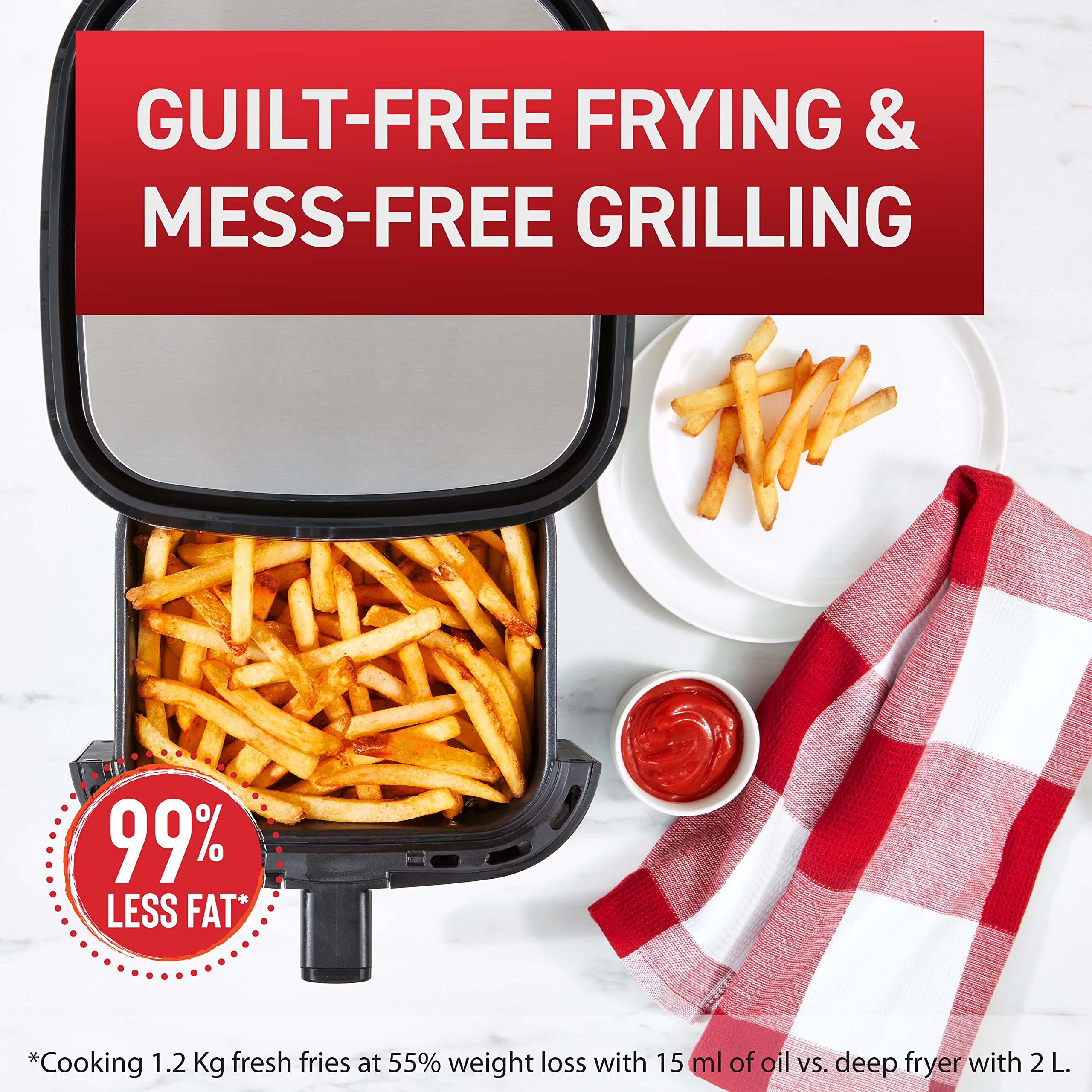 t-fal-air-fryer-grill-combo-digital-2-in-1-4-4-qt-black image 3