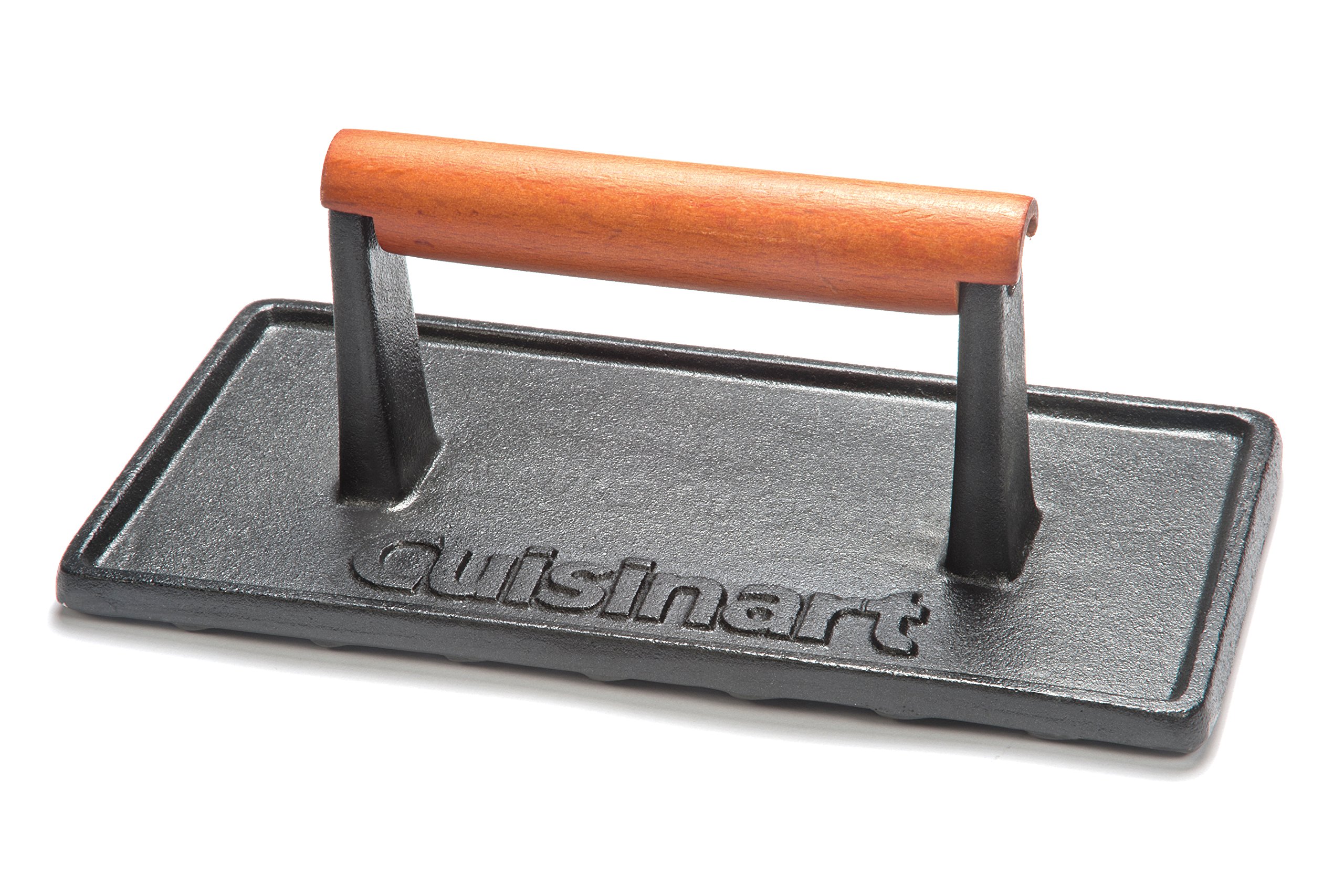 cuisinart-cast-iron-grill-press-with-wooden-handle-nonstick-rectangle-press-for- image 1