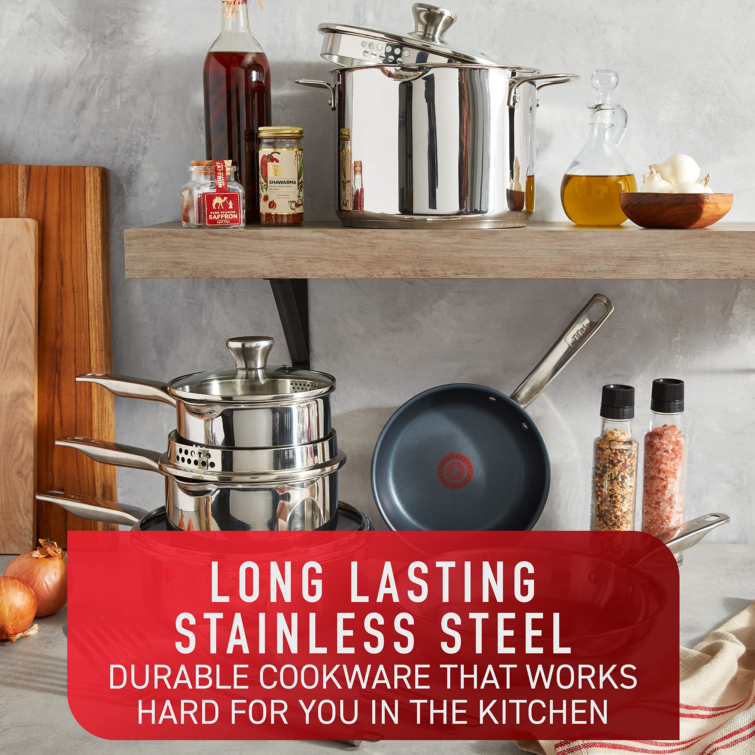 t-fal-platinum-stainless-steel-cookware-set-12-piece-silver image 2
