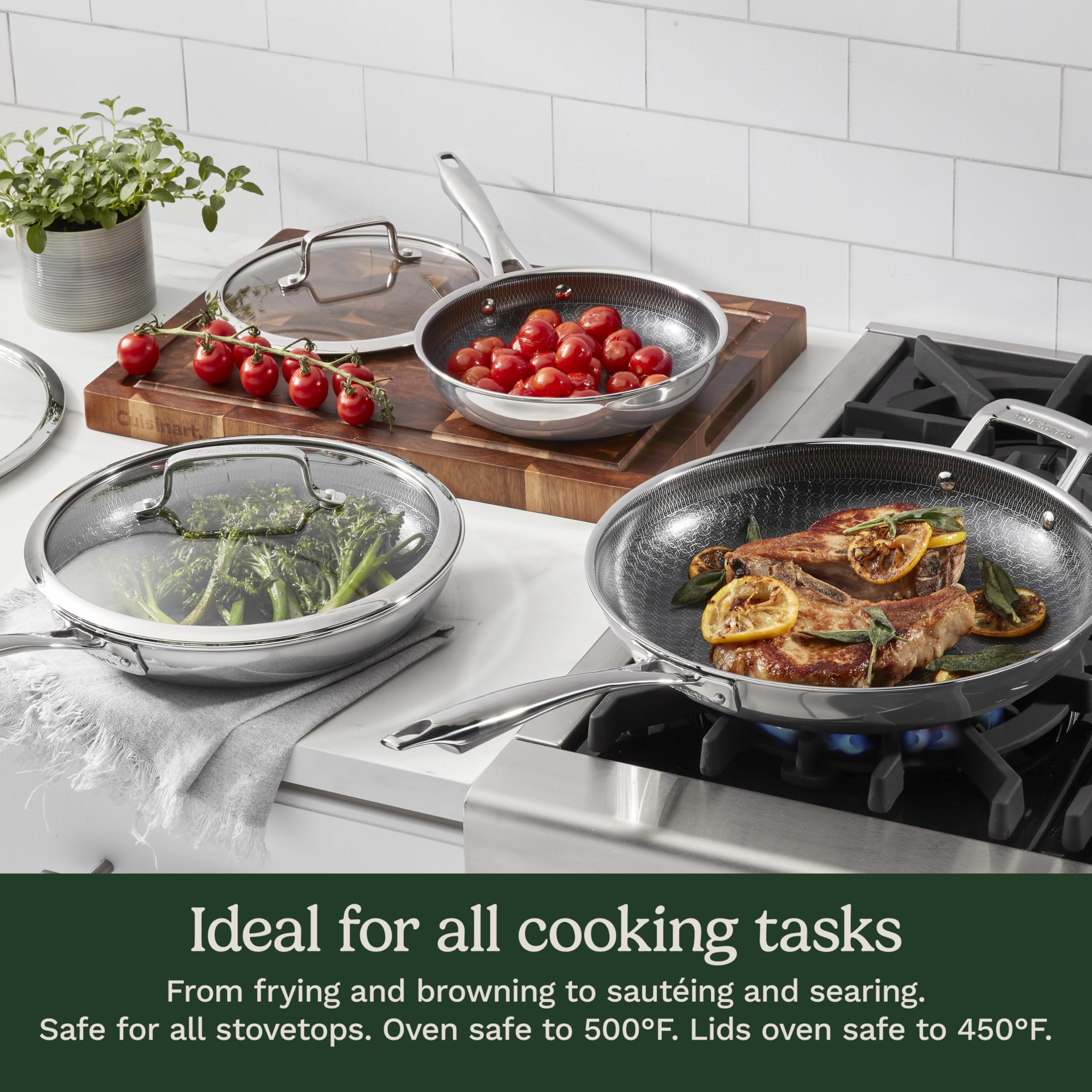 cuisinart-fusionelite-hybrid-tri-ply-6-pc-skillet-set-with-lids-8-10-12-inch image 7