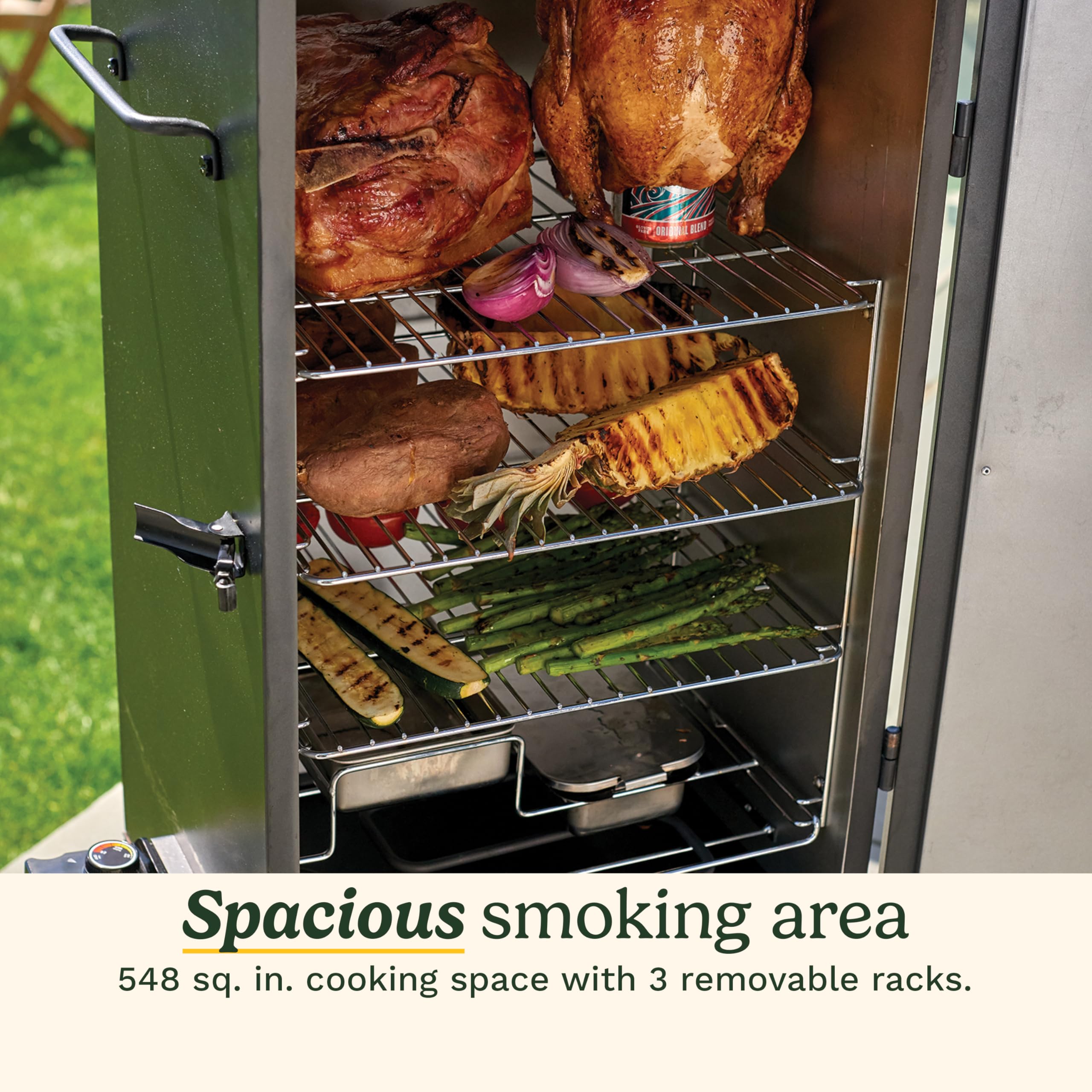 cuisinart-30-inch-electric-smoker-with-3-racks-548-sq-in-100-f-400-f image 3