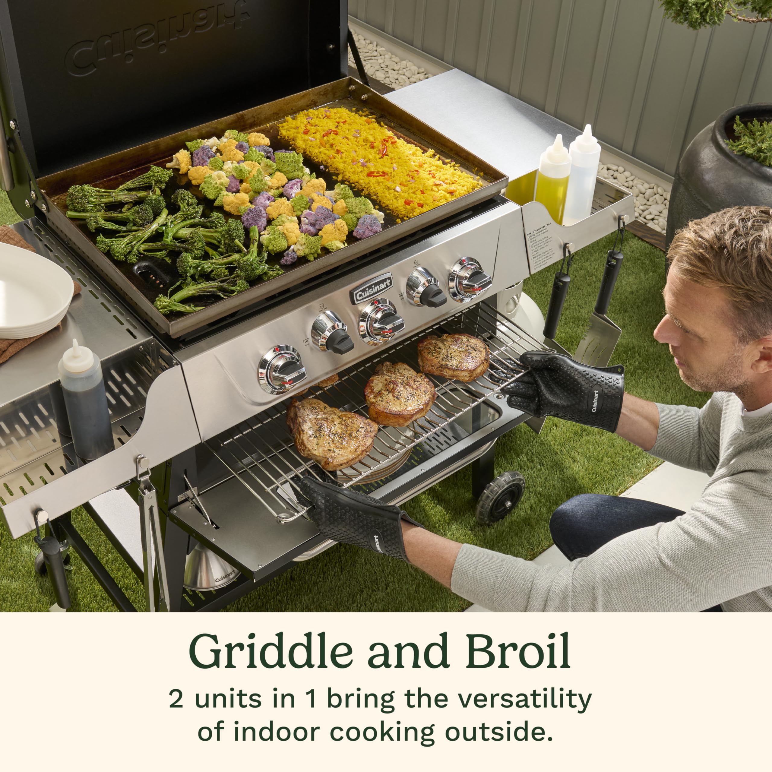 cuisinart-28-outdoor-griddler-broiler-combo-2-in-1-carbon-steel-flat-top-grill-a image 3