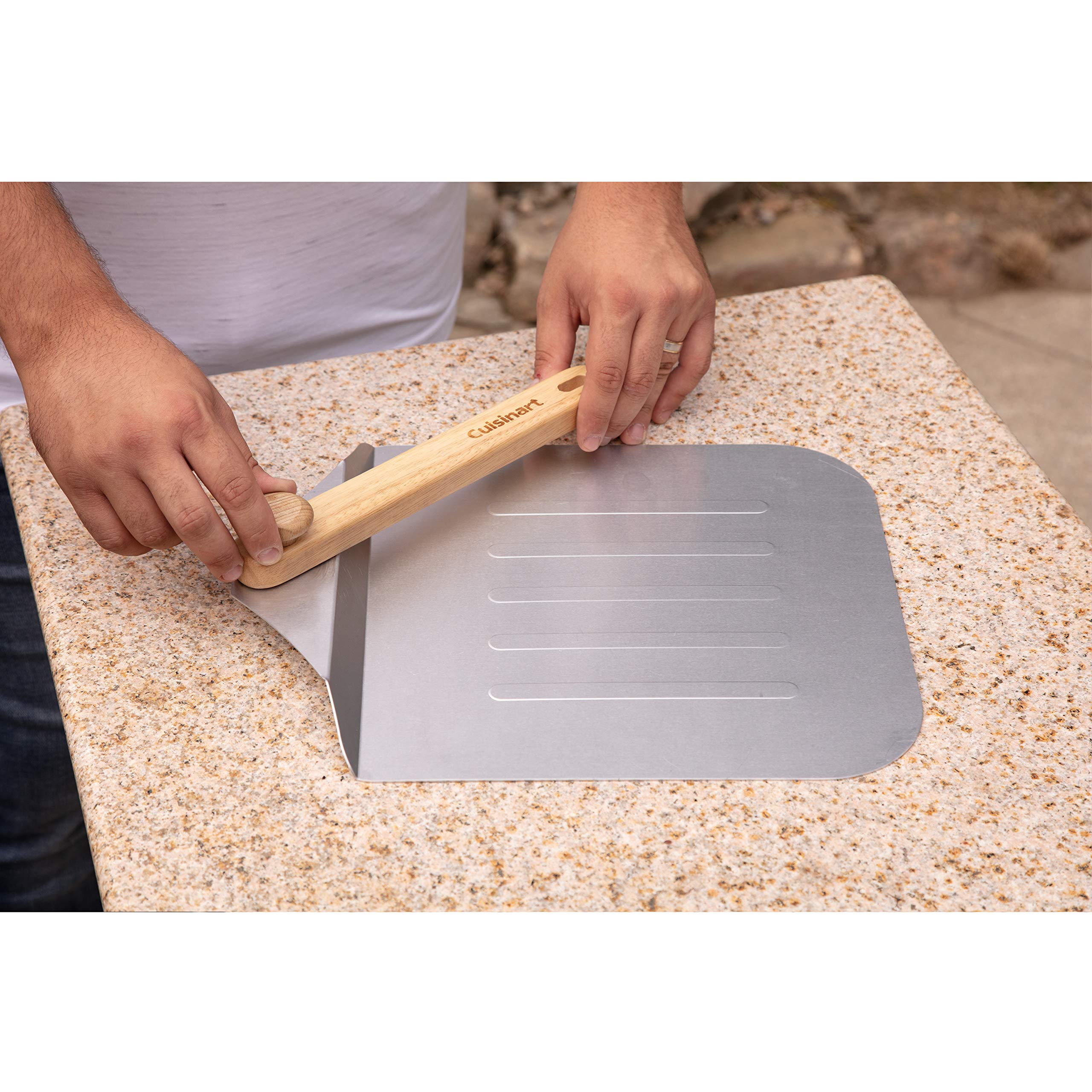cuisinart-12-inch-aluminum-pizza-peel-with-folding-wooden-handle image 5