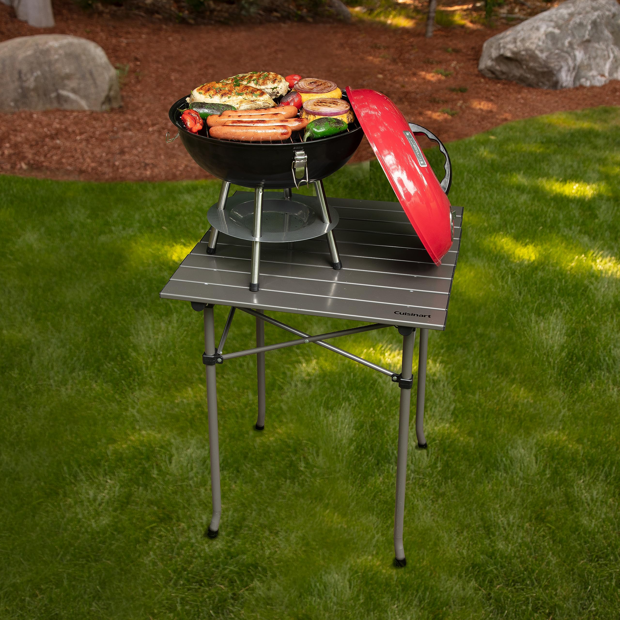cuisinart-14-inch-portable-charcoal-grill-with-locking-lid-and-dual-vents-red image 6