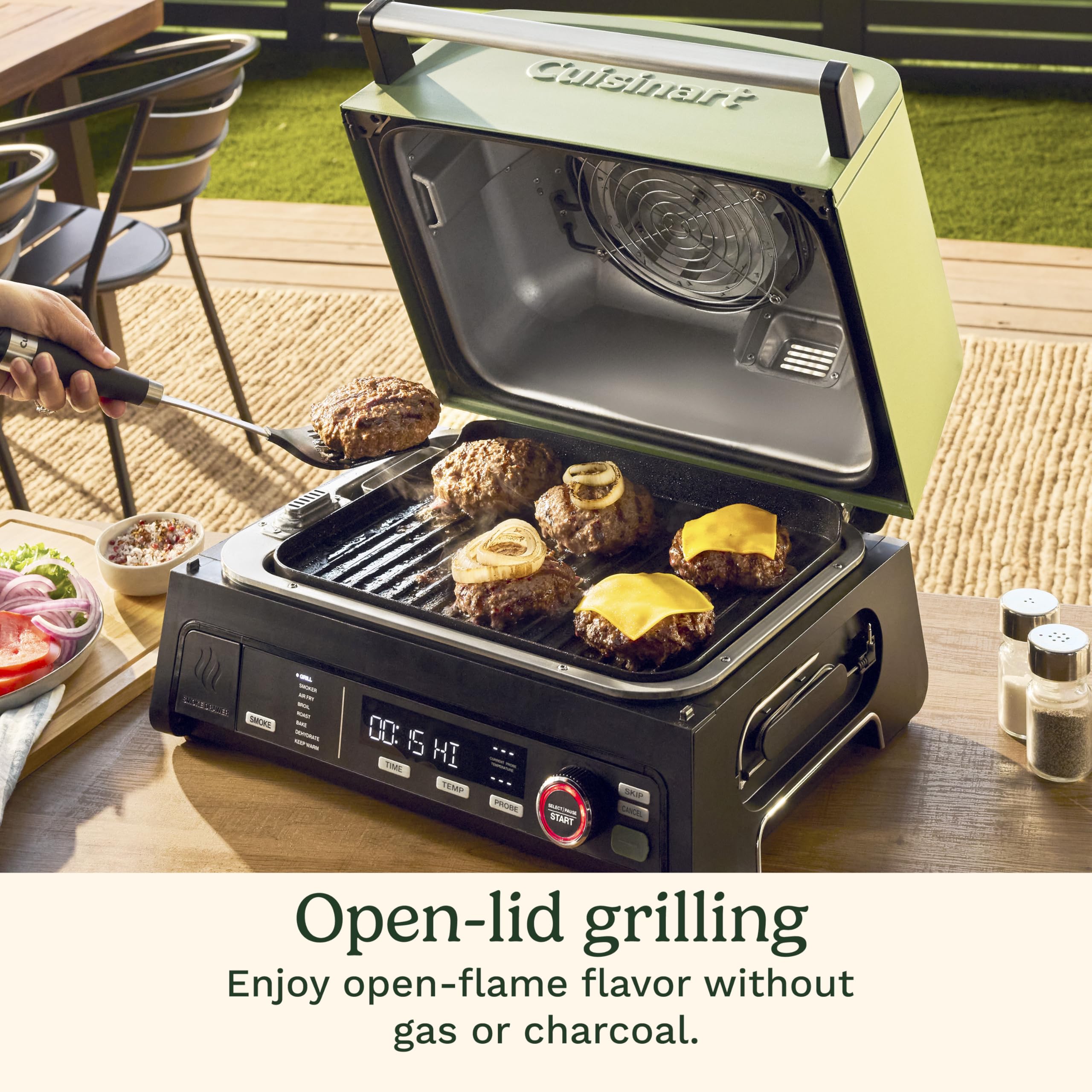 cuisinart-flavorboost-8-in-1-outdoor-electric-bbq-grill-smoker-ceg-1302 image 4