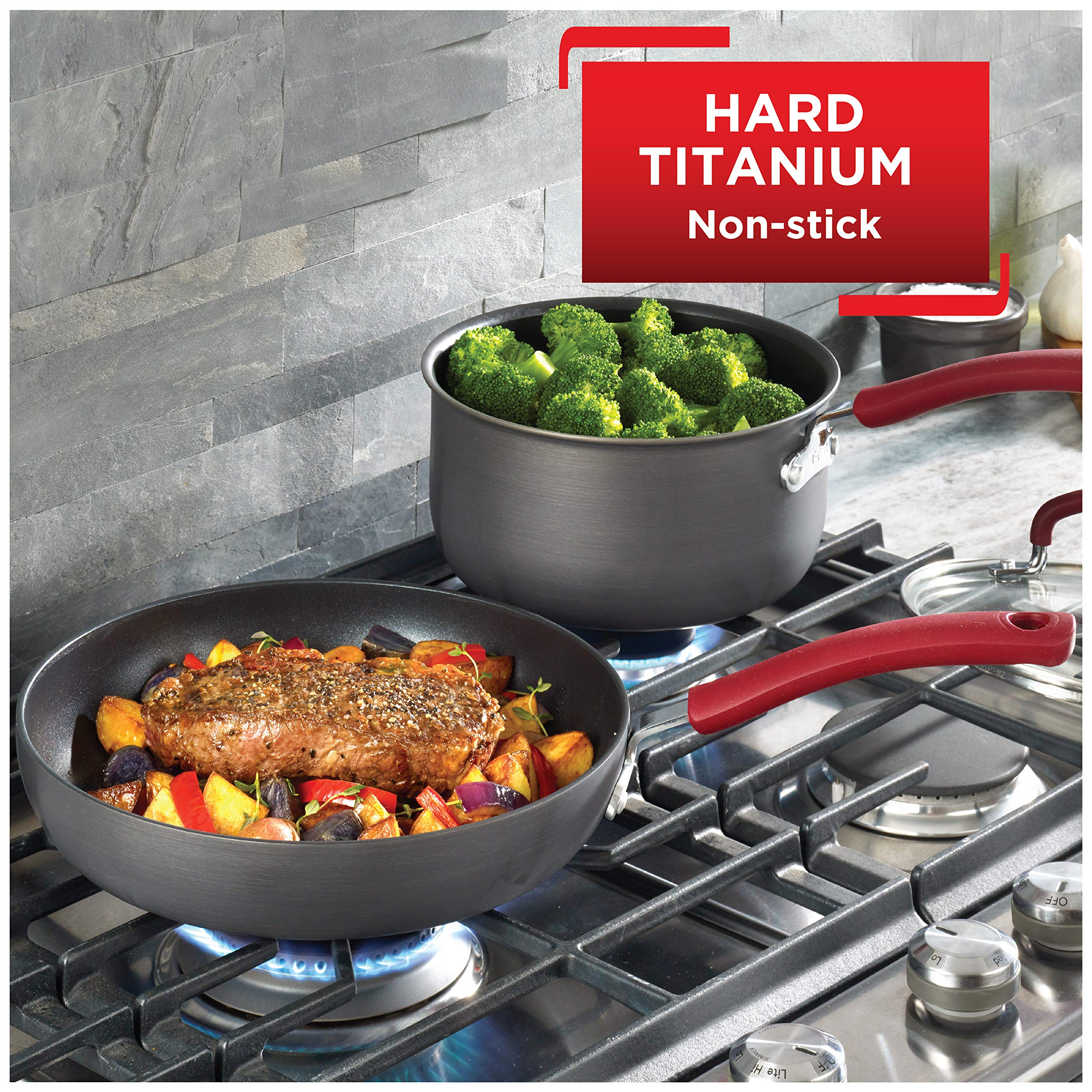 t-fal-ultimate-hard-anodized-nonstick-cookware-set-12-piece-oven-safe-pots-and-p image 4