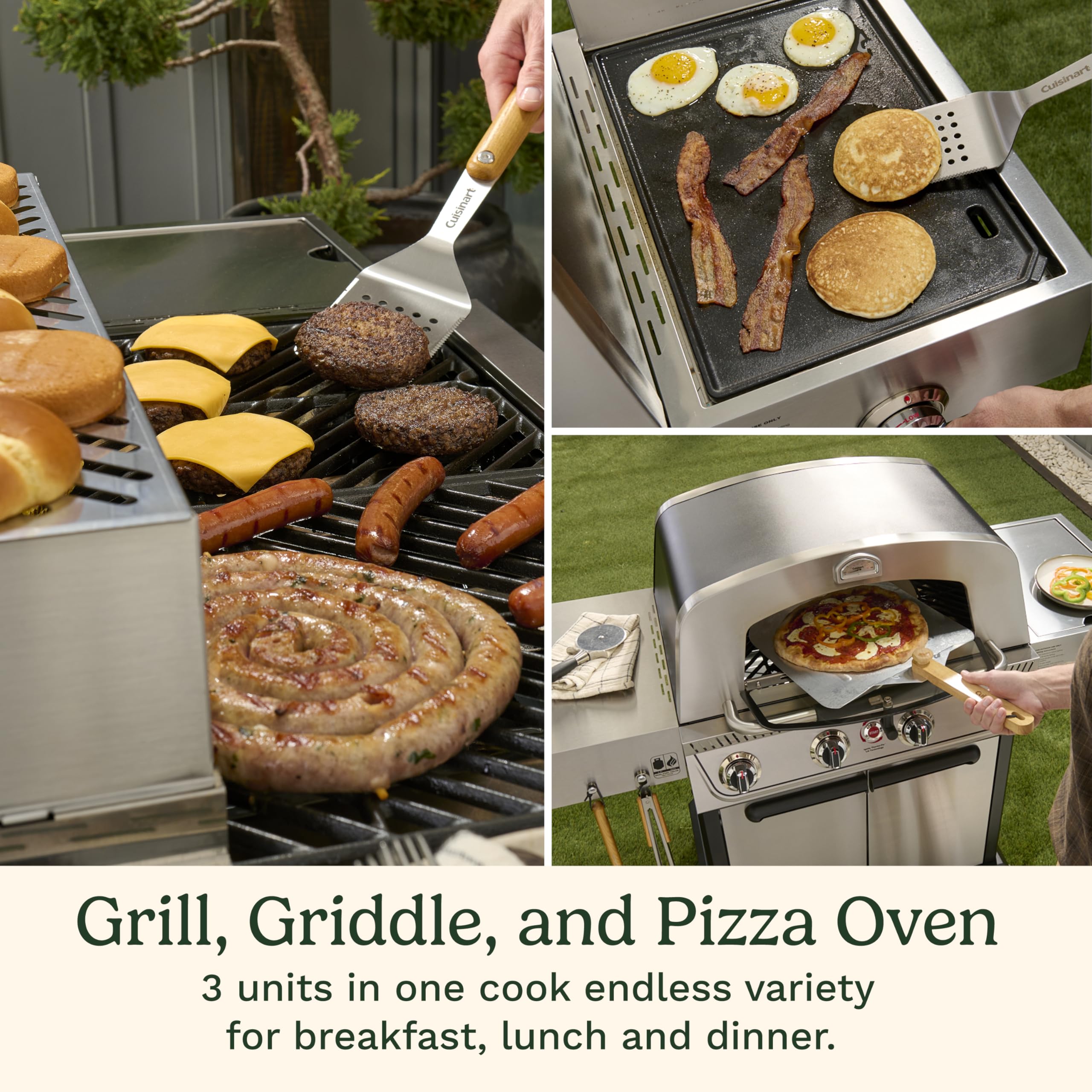 cuisinart-propel-4-burner-3-in-1-gas-grill-with-griddle-and-pizza-oven-stainless image 3