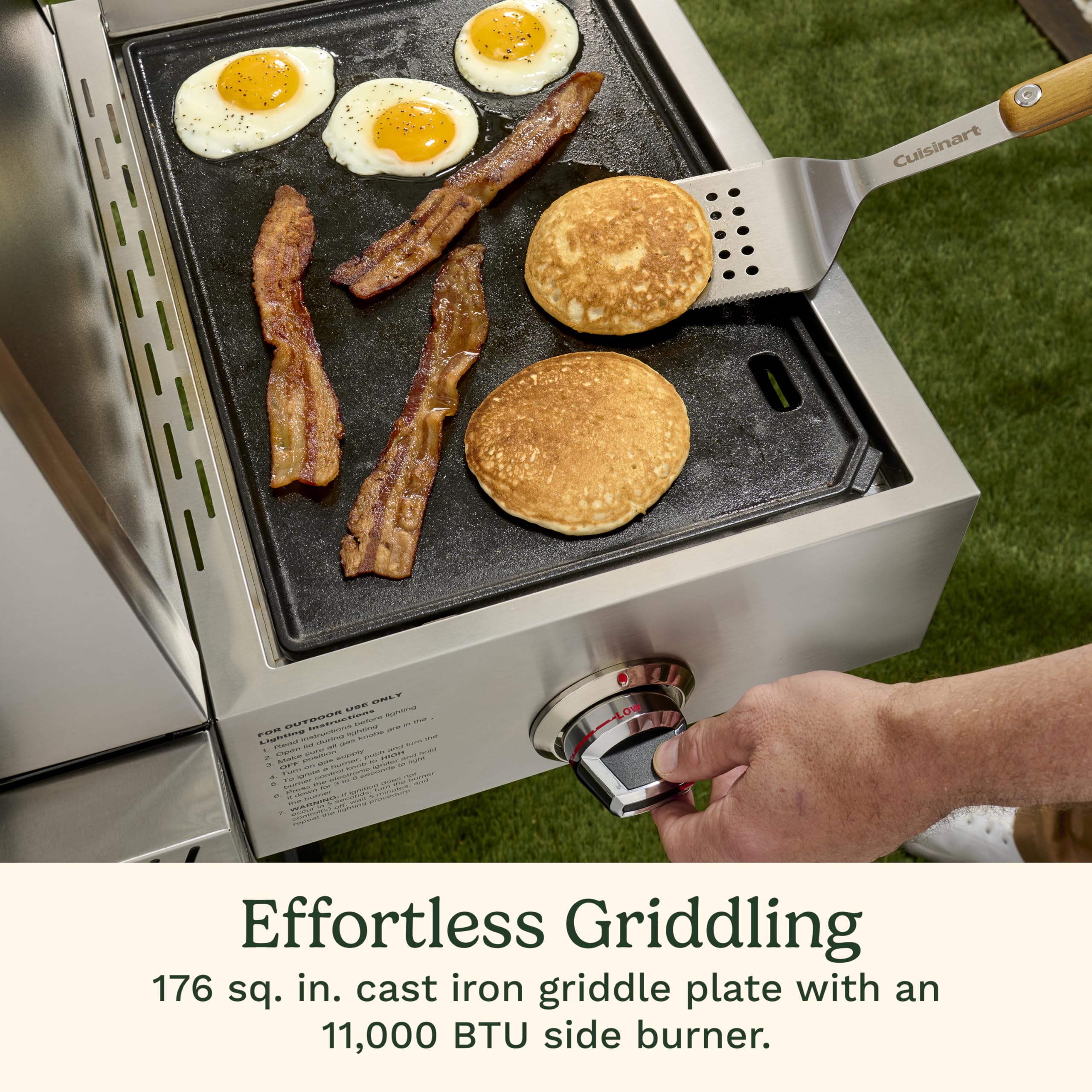 cuisinart-propel-4-burner-3-in-1-gas-grill-with-griddle-and-pizza-oven-stainless image 5
