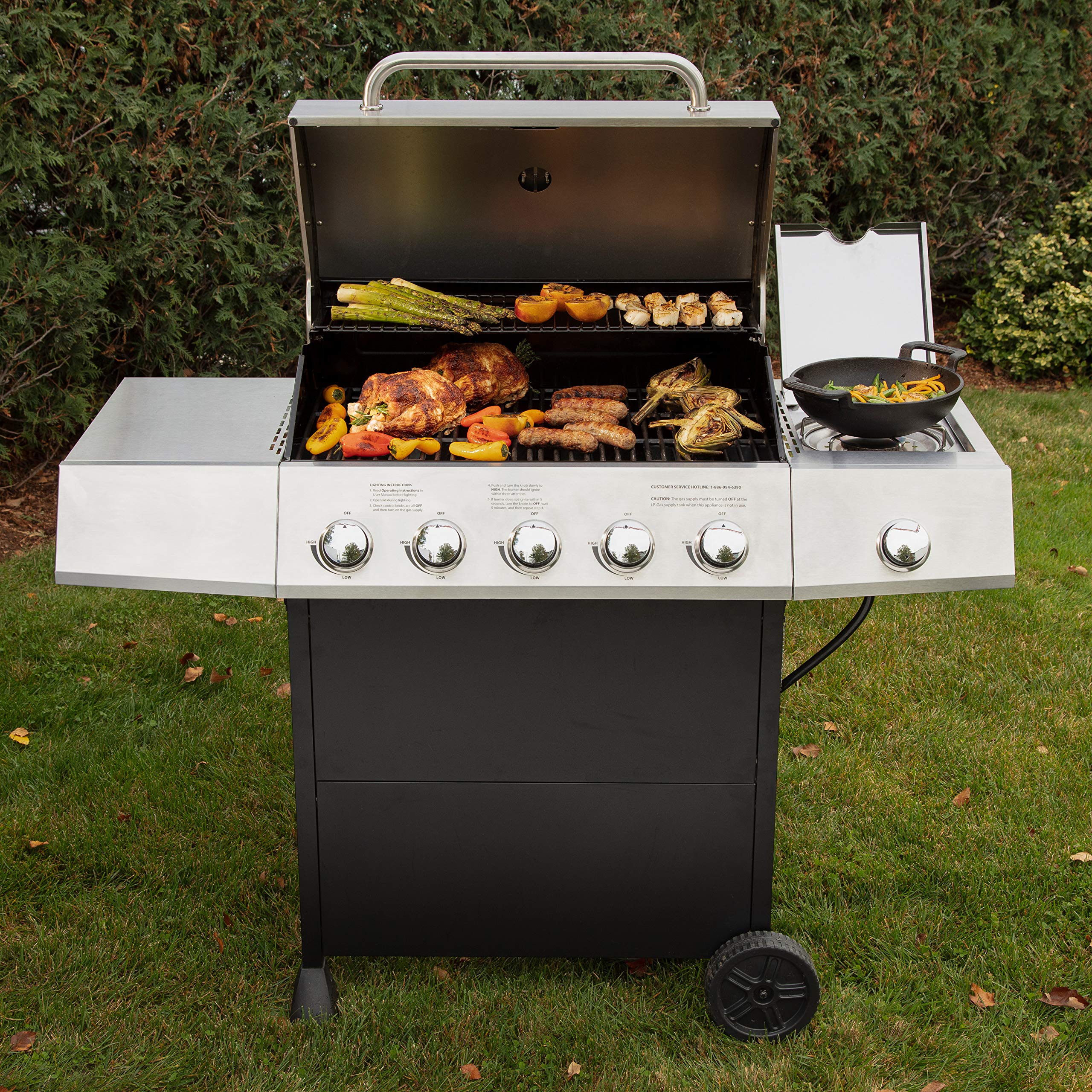 cuisinart-cgg-8500-5-burner-propane-gas-grill-with-side-burner image 4