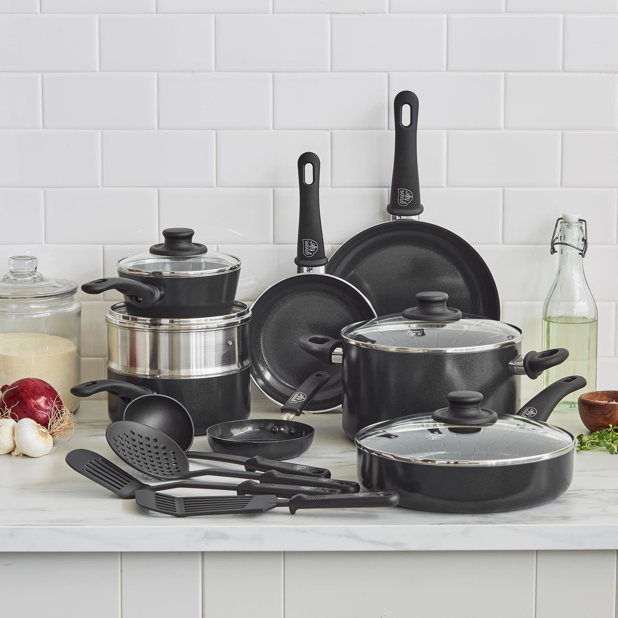 greenlife-soft-grip-pro-16-piece-cookware-set-diamond-infused-nonstick image 1