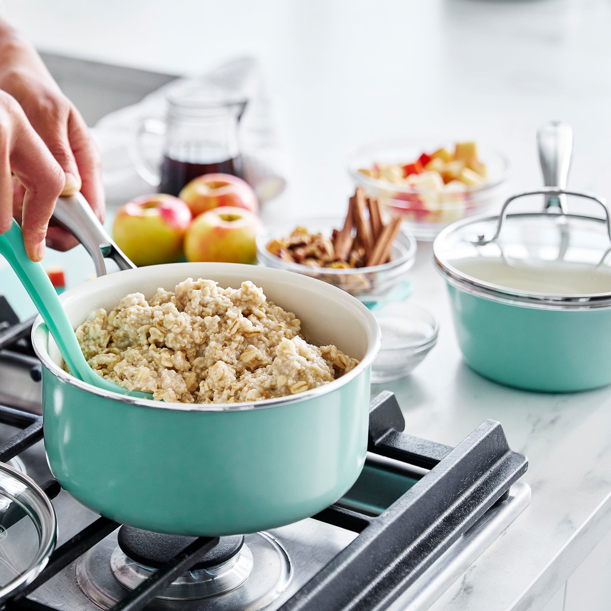 greenlife-artisan-saucepan-set-with-lids image 4
