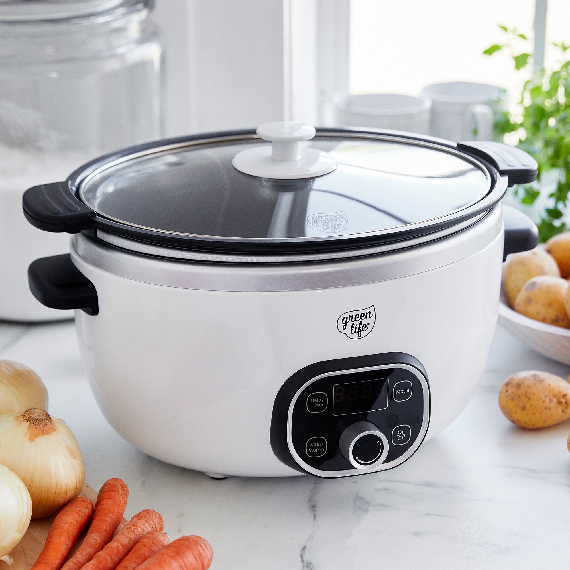 greenlife-healthy-cook-6-quart-slow-cooker-removable-ceramic-nonstick-pot image 1
