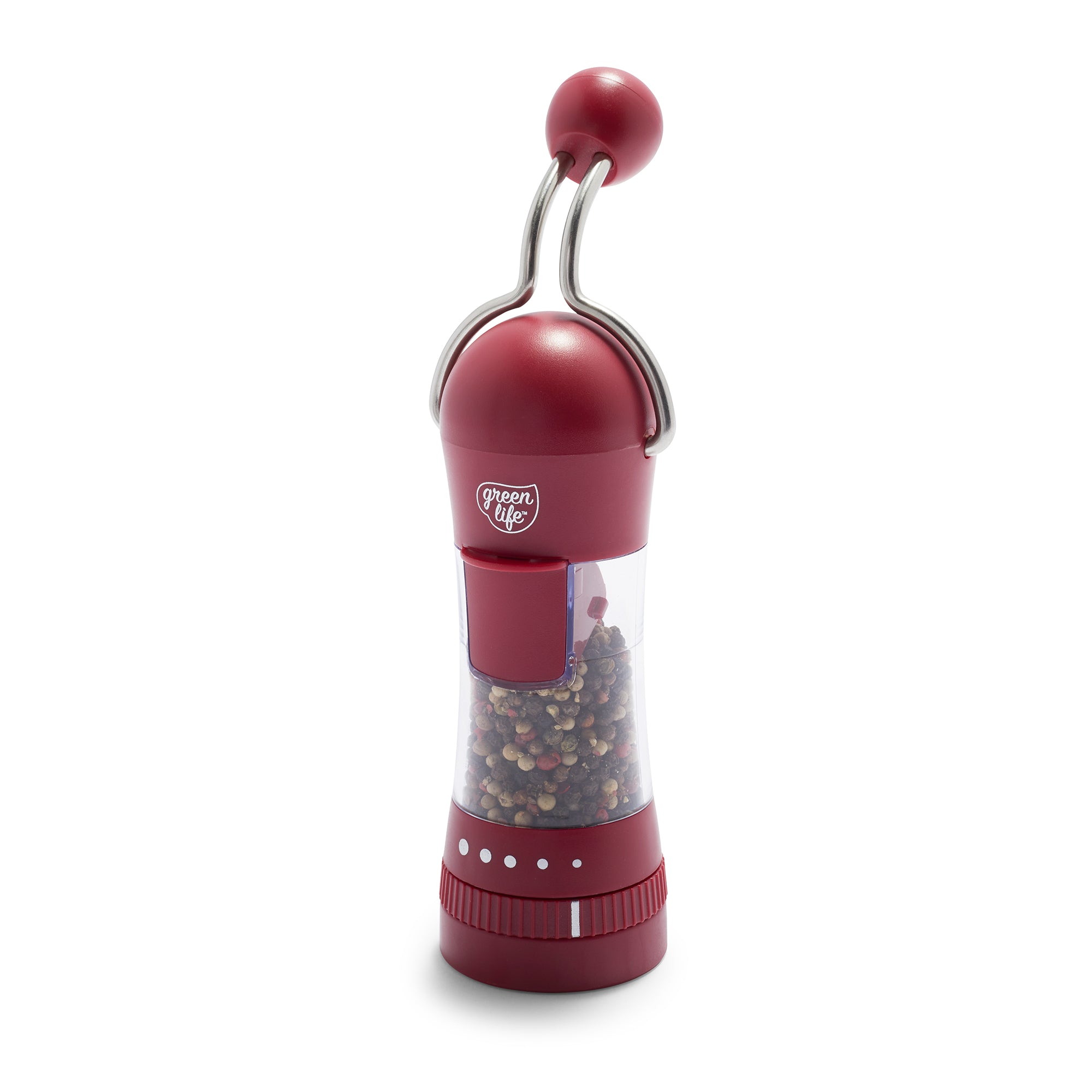 greenlife-salt-and-pepper-ratchet-mill-with-adjustable-grind-and-front-loading-r image 2